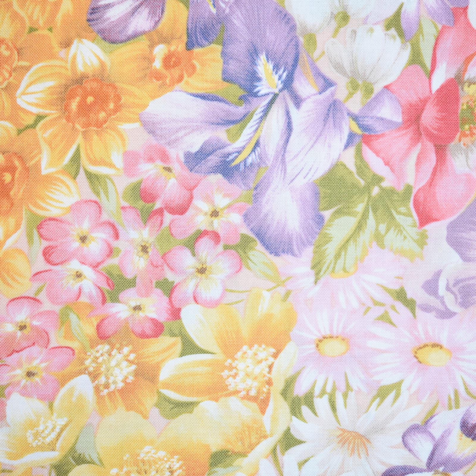 Vintage Floral Cotton Fabric