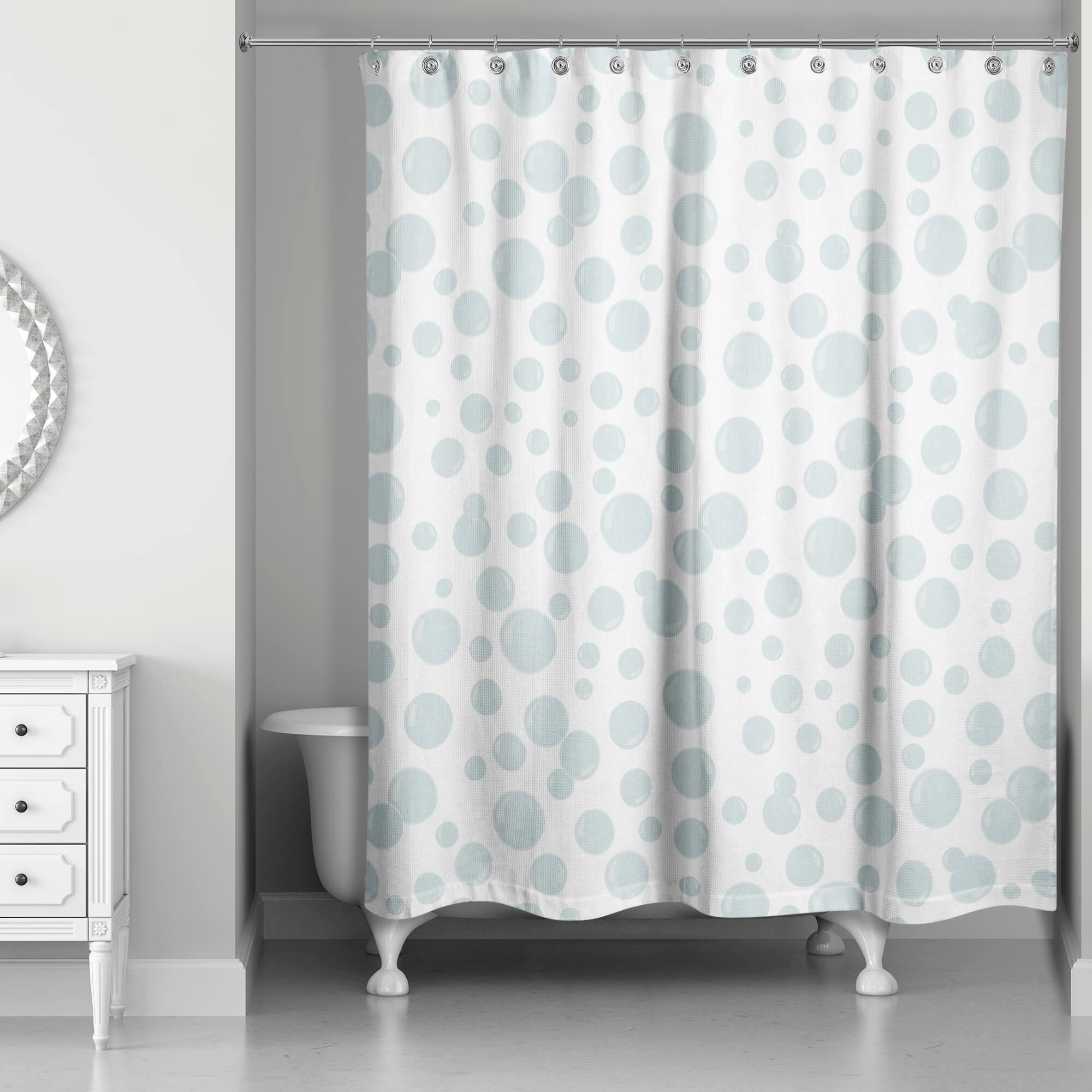 74&#x22; Bubbles All Over Shower Curtain