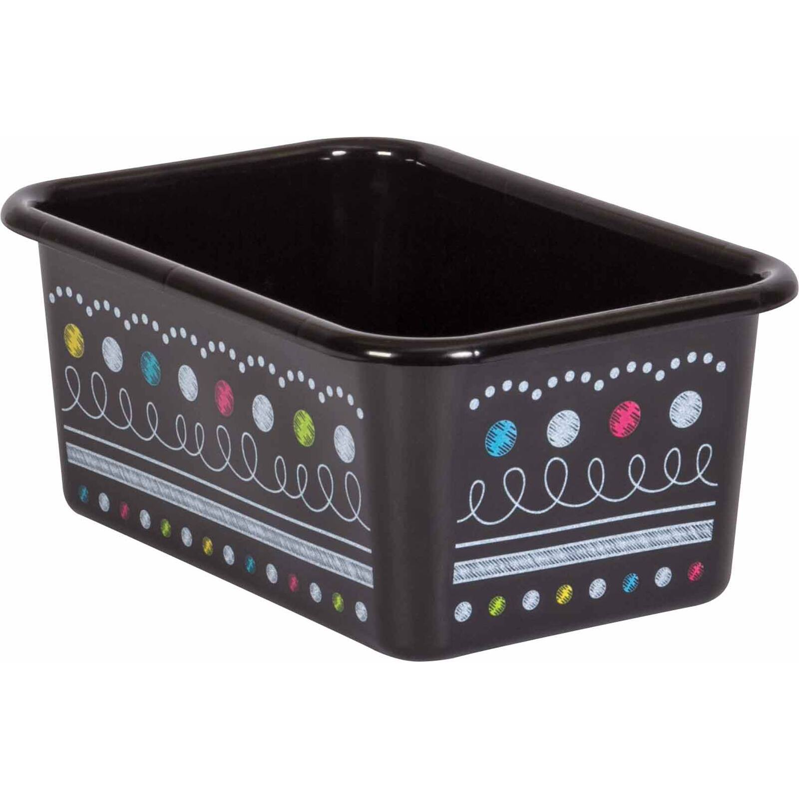 Teacher Created Resources® Chalkboard Brights Small Plastic Storage Bin, 3ct.