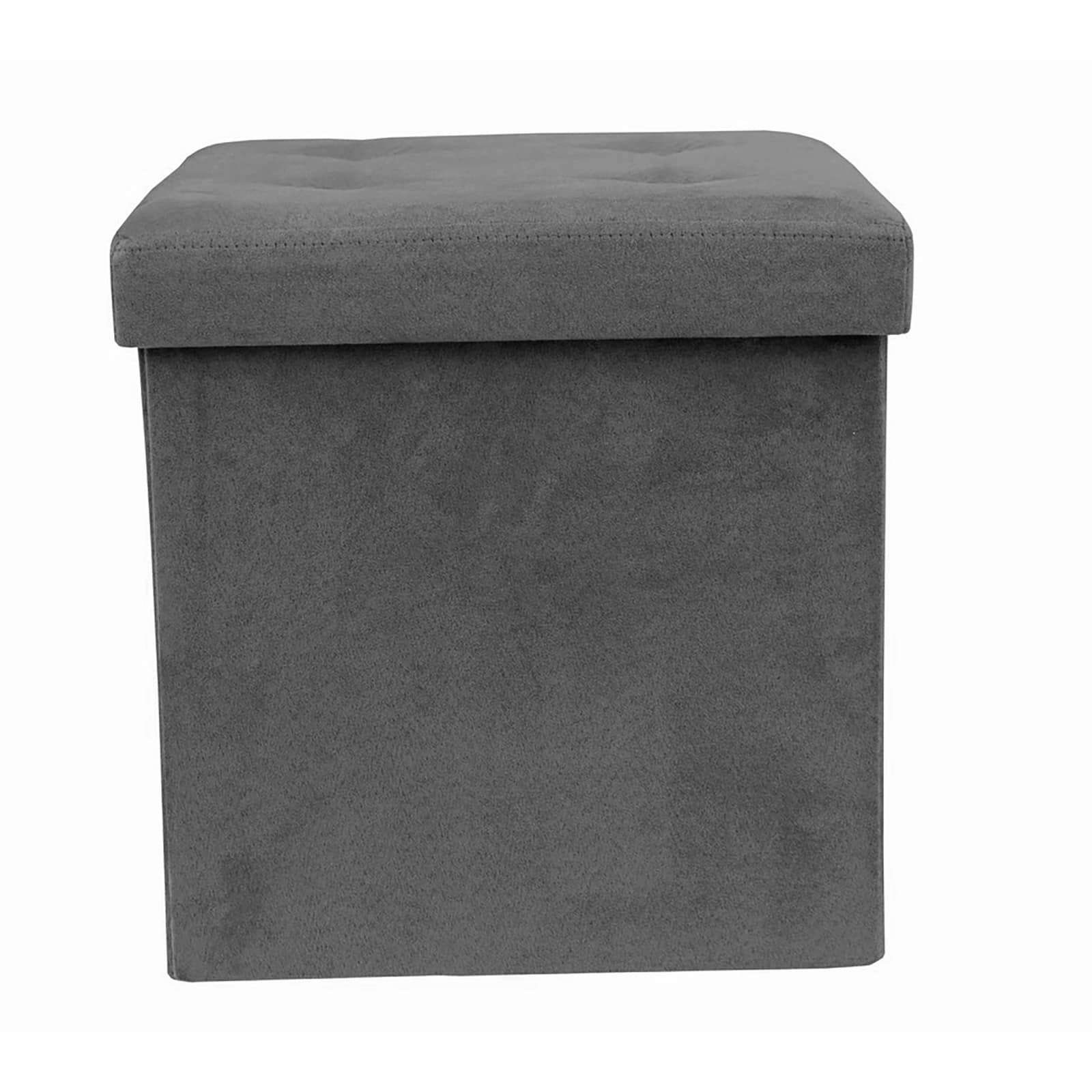 Sorbus 15&#x22; Faux Suede Storage Ottoman Cube