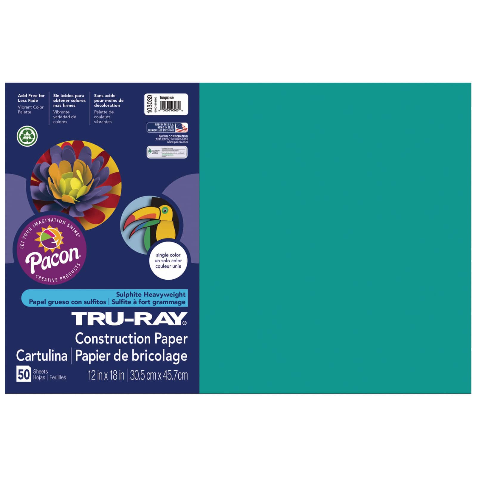 Tru-Ray® 12" x 18" Construction Paper, 50 Sheets