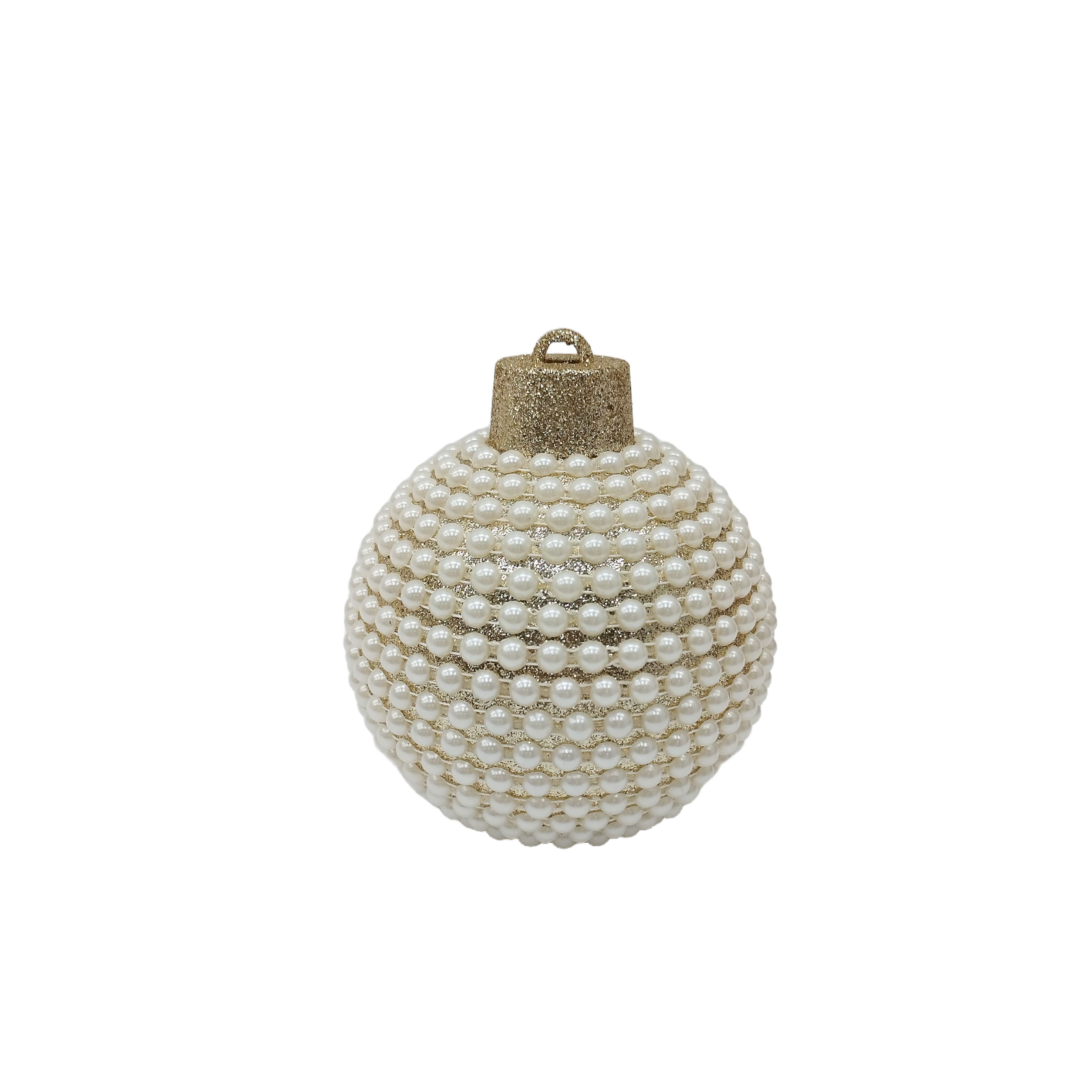7&#x22; Gold Glitter &#x26; Pearl Ball Ornament Tabletop D&#xE9;cor by Ashland&#xAE;
