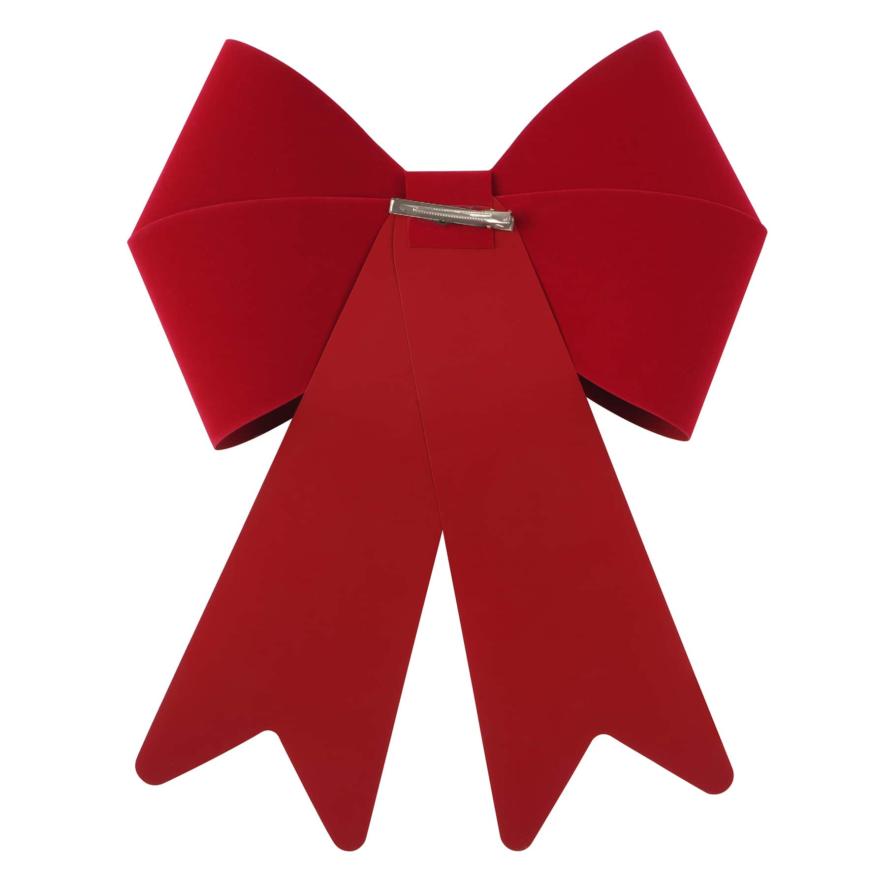 18&#x22; Classic Red Flocked Tree Bow by Celebrate It&#xAE;