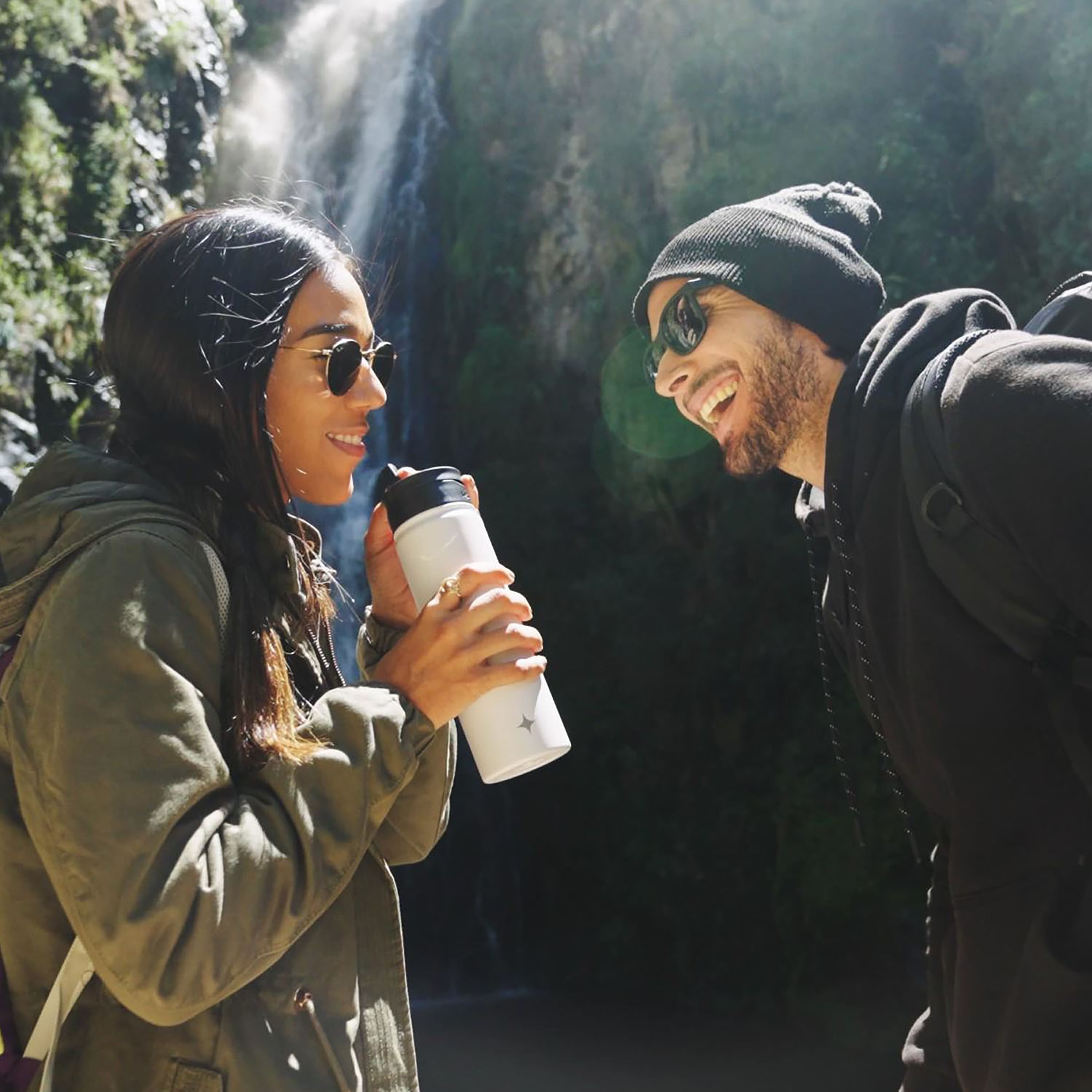 JoyJolt® 22oz. Triple Insulated Water Bottle with Flip Lid & Sport Straw Lid