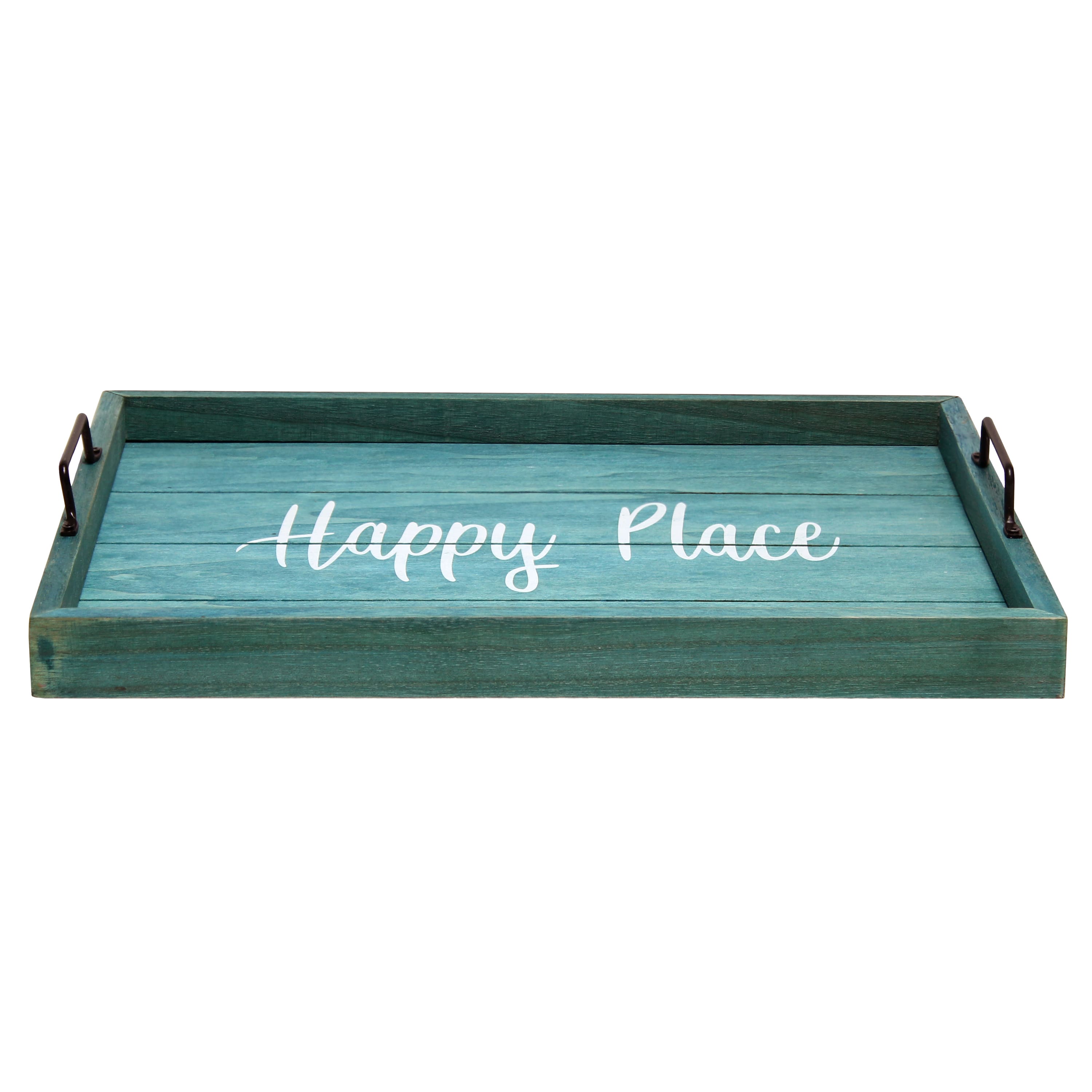 Elegant Designs™ 15.5" Happy Place Serving Tray with Handles