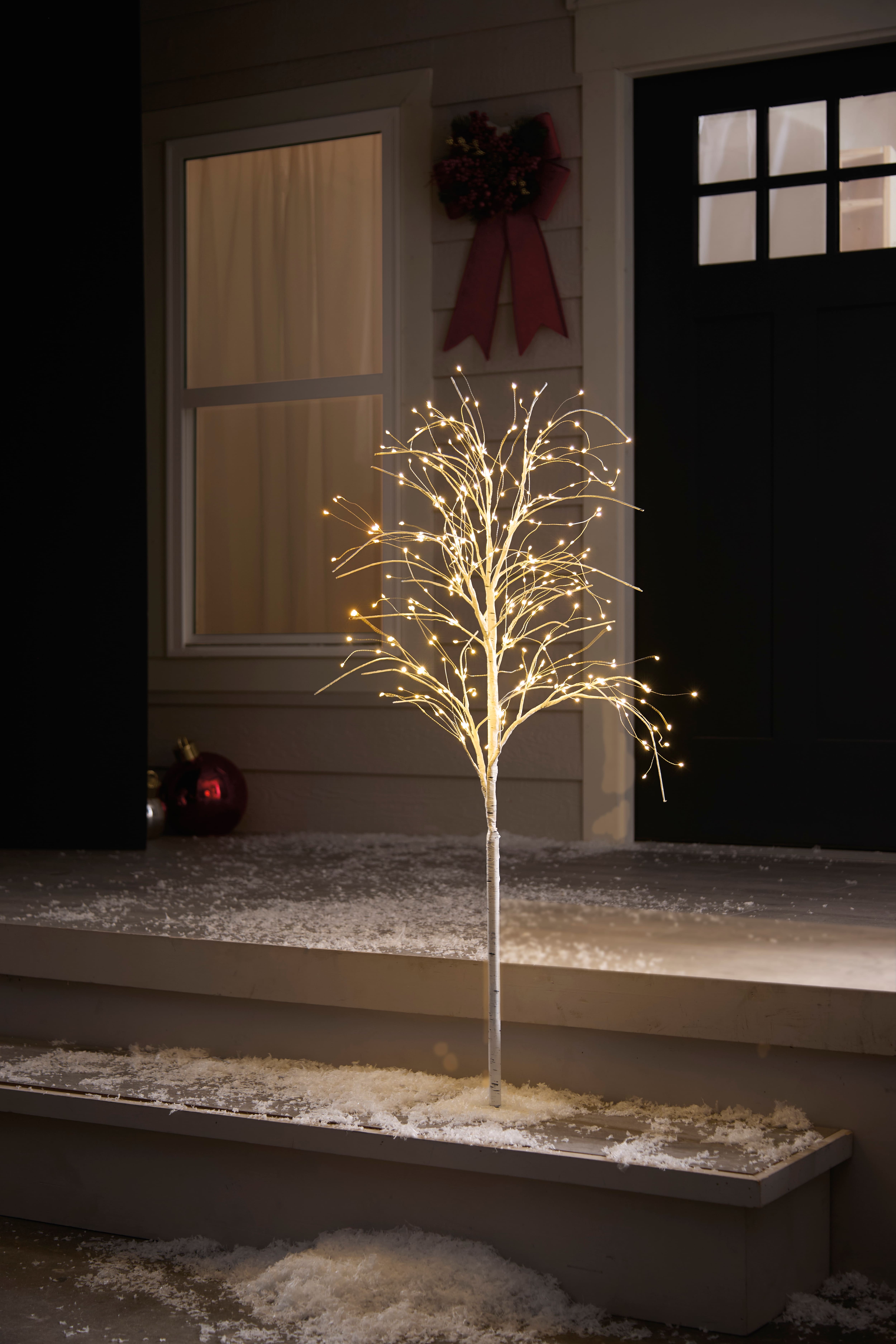 4ft. Warm White LED Lighted White Birch Tree by Ashland®