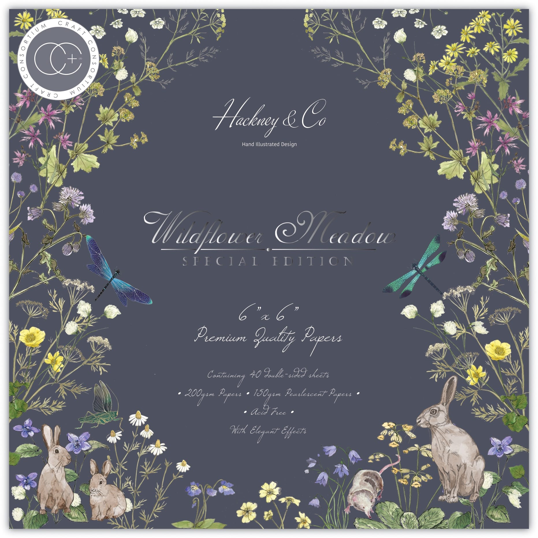 Craft Consortium Double-Sided Paper Pad 6" x 6" 40 ct. Wildflower Meadow