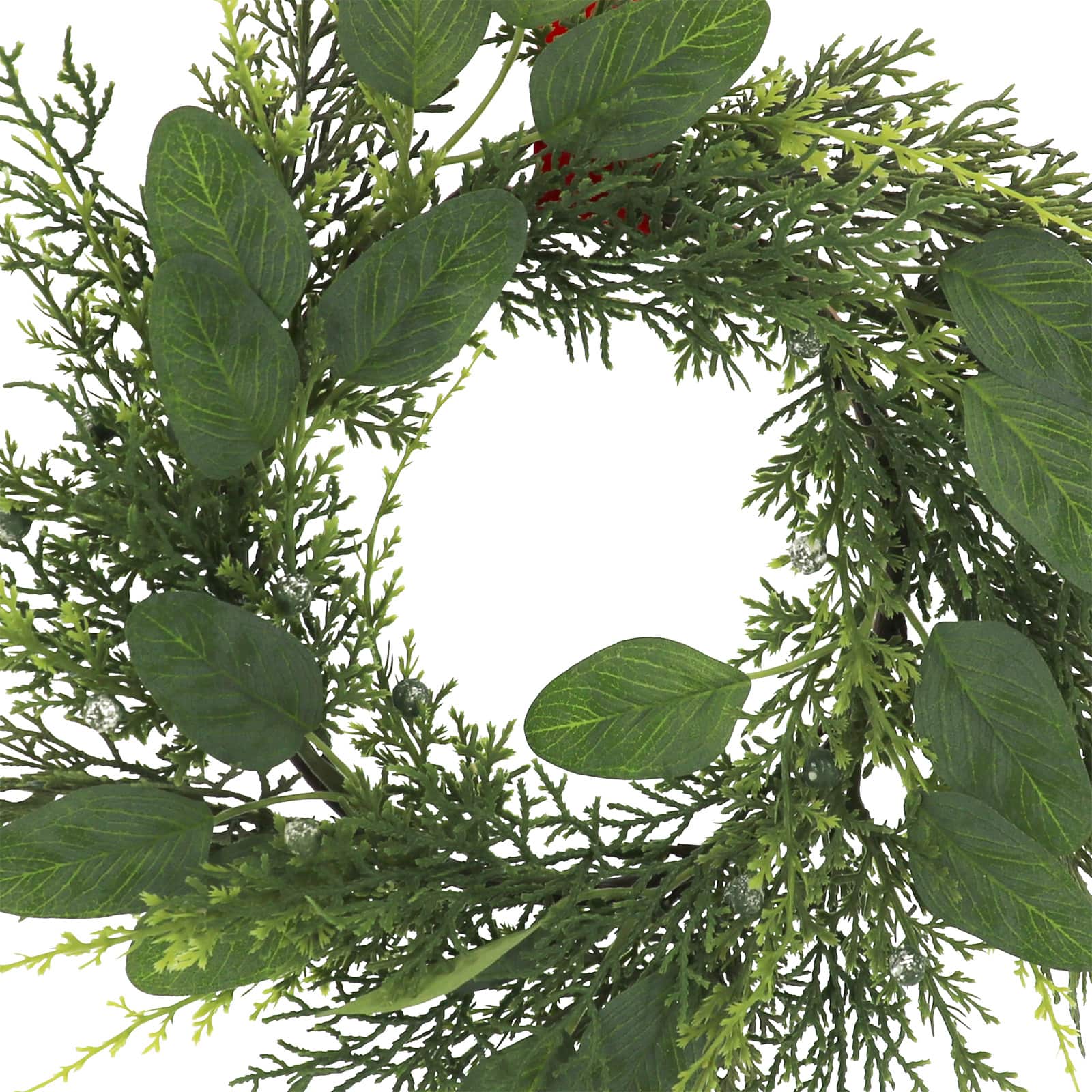16&#x22; Mini Cedar &#x26; Eucalyptus with Blue Berry Wreath by Ashland&#xAE;