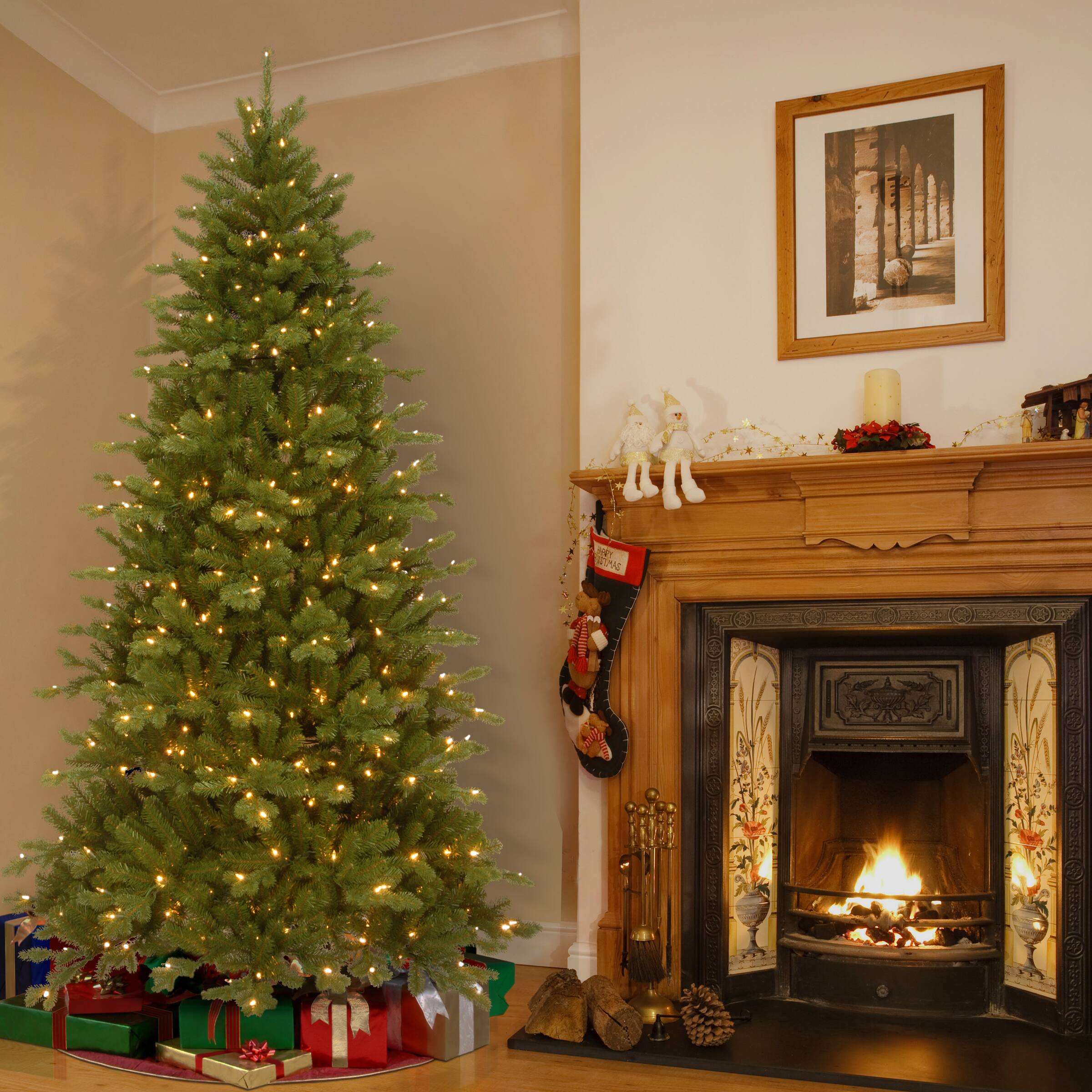 7.5ft. Pre-Lit Northern Spruce Memory-Shape&#xAE; Artificial Christmas Tree, Dual Color&#xAE; LED Lights and Music Match&#xAE;