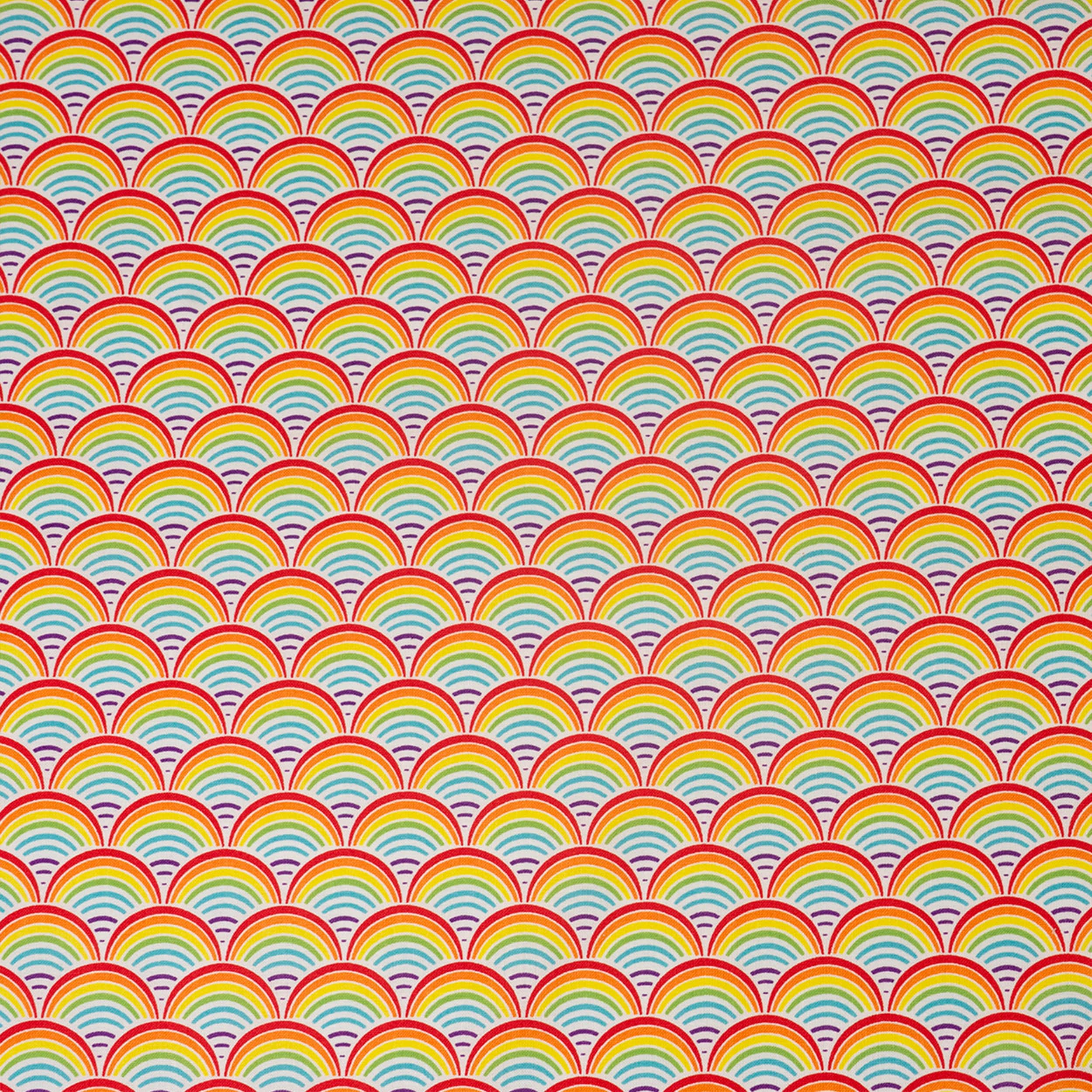 SINGER Rainbow Geo Scallops Cotton Fabric