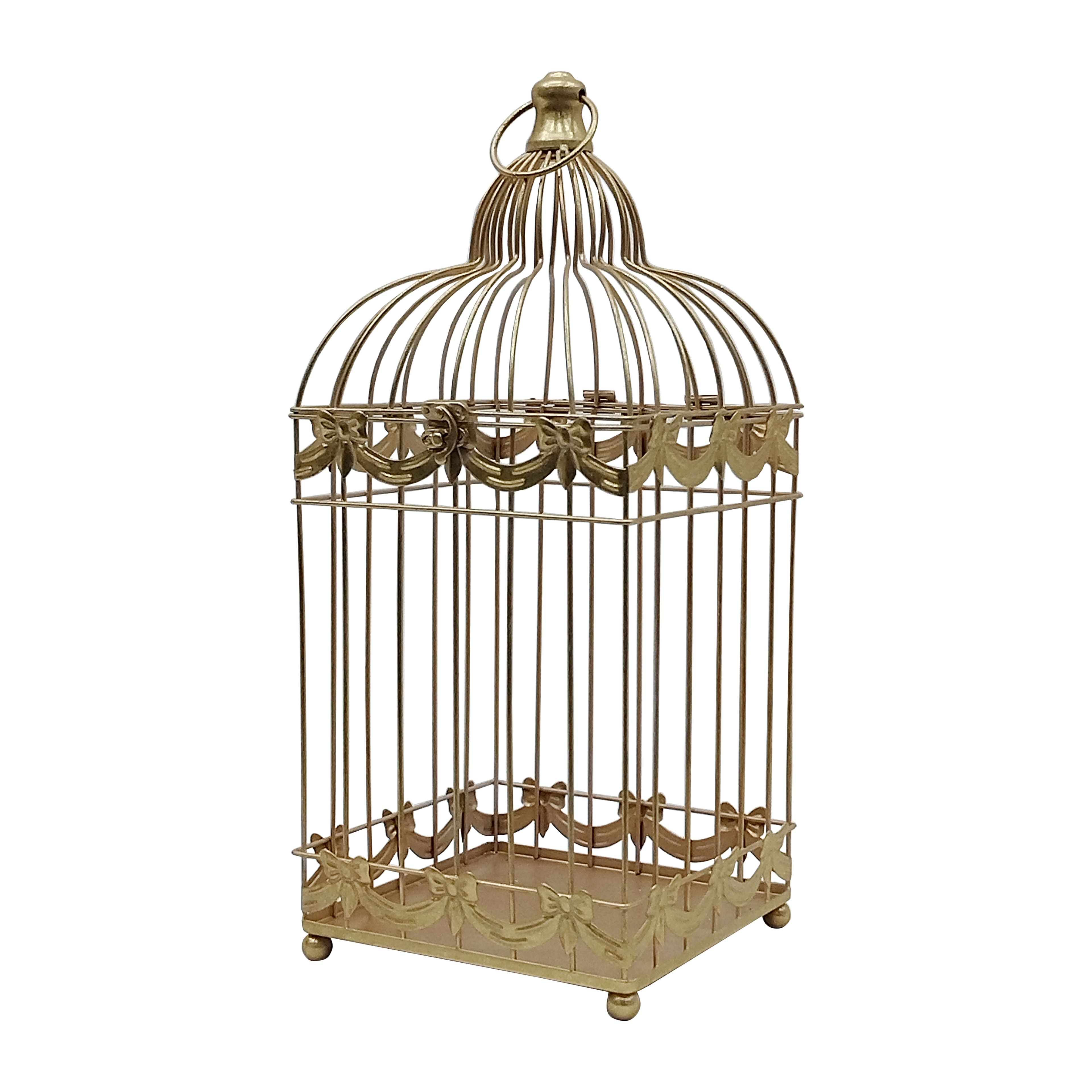 Gold Iron Birdcage with Bows Tabletop Décor by Ashland®