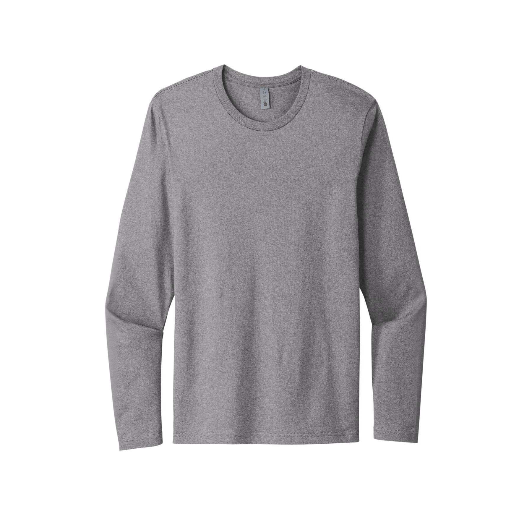 Next Level Cotton Long Sleeve T-Shirt, Size: Small, Color: Heather