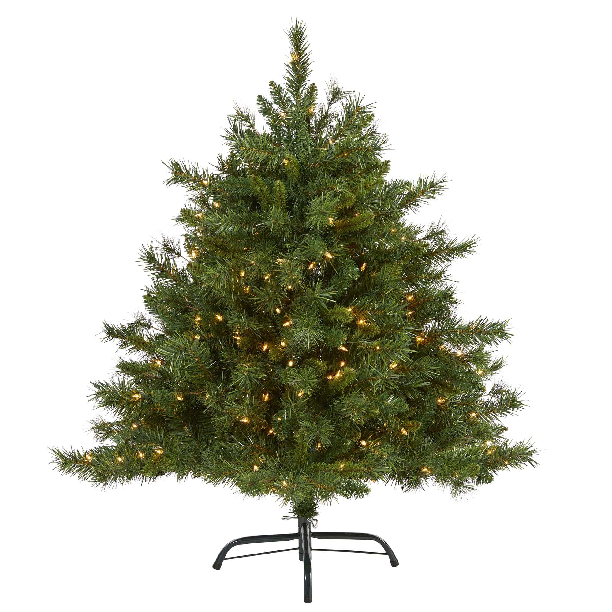 4ft. Pre-Lit Wyoming Mixed Pine Artificial Christmas Tree, Clear LED Lights