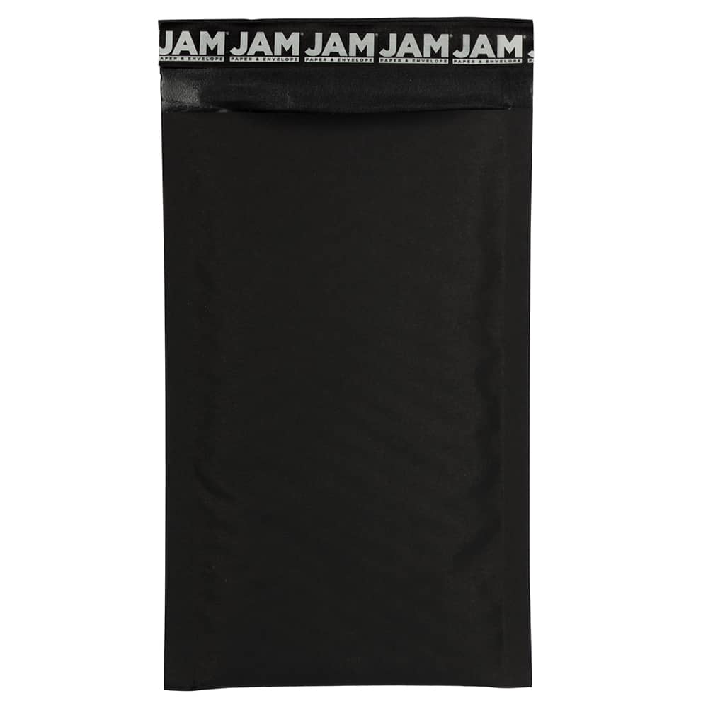 JAM Paper 5&#x22; x 8.5&#x22; Black Kraft Size No. 00 Bubble Lite Padded Mailers, 25ct.