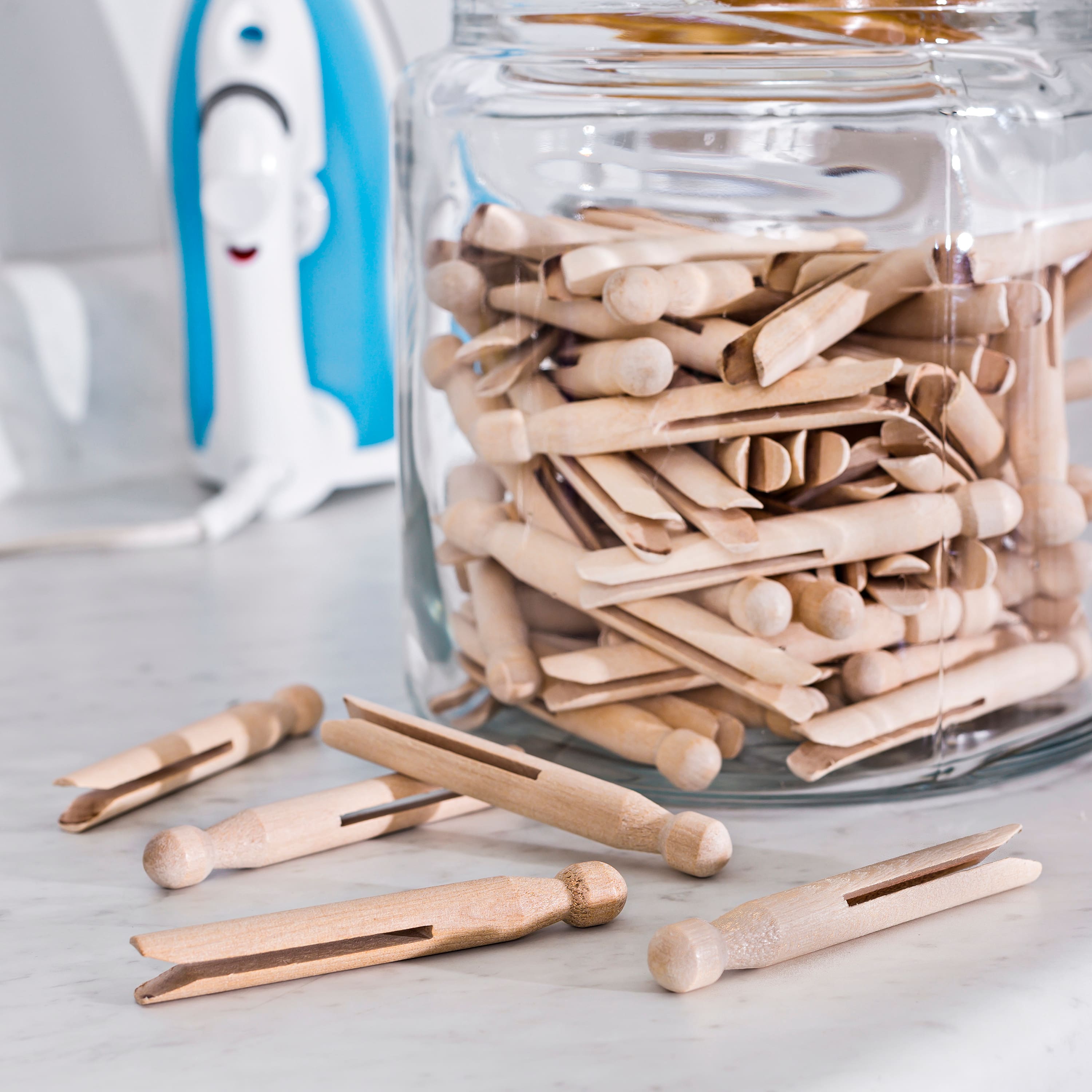 Honey Can Do Classic Round Wooden Clothespins