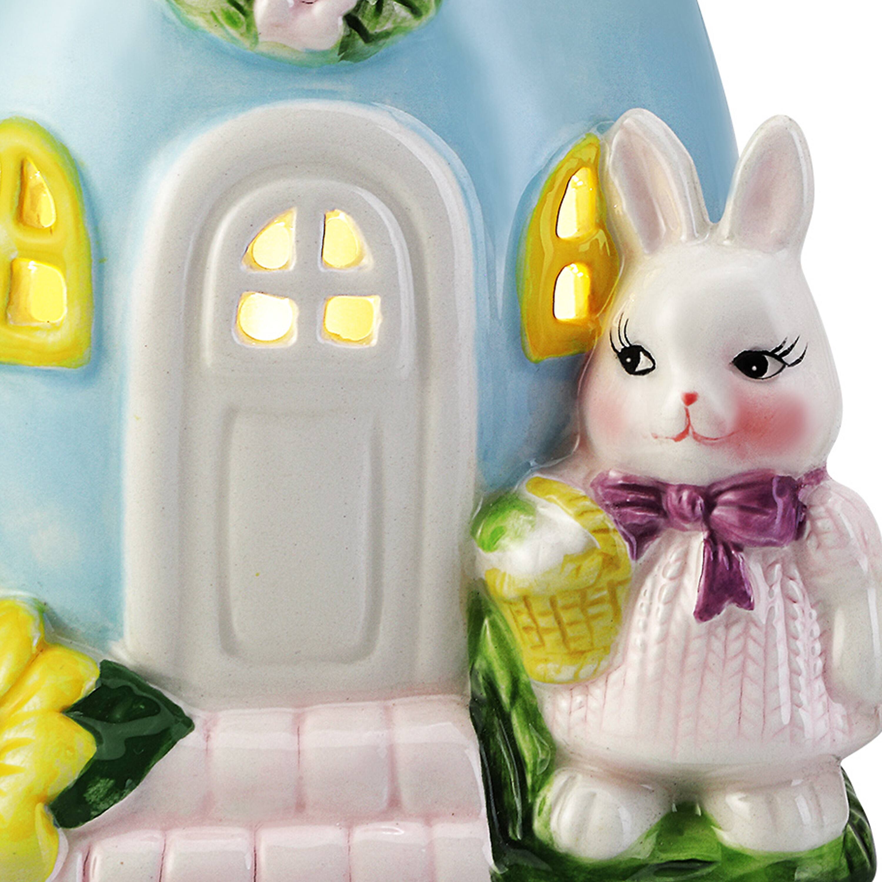 Mr. Cottontail 5" Ceramic Bunny Cottages Set
