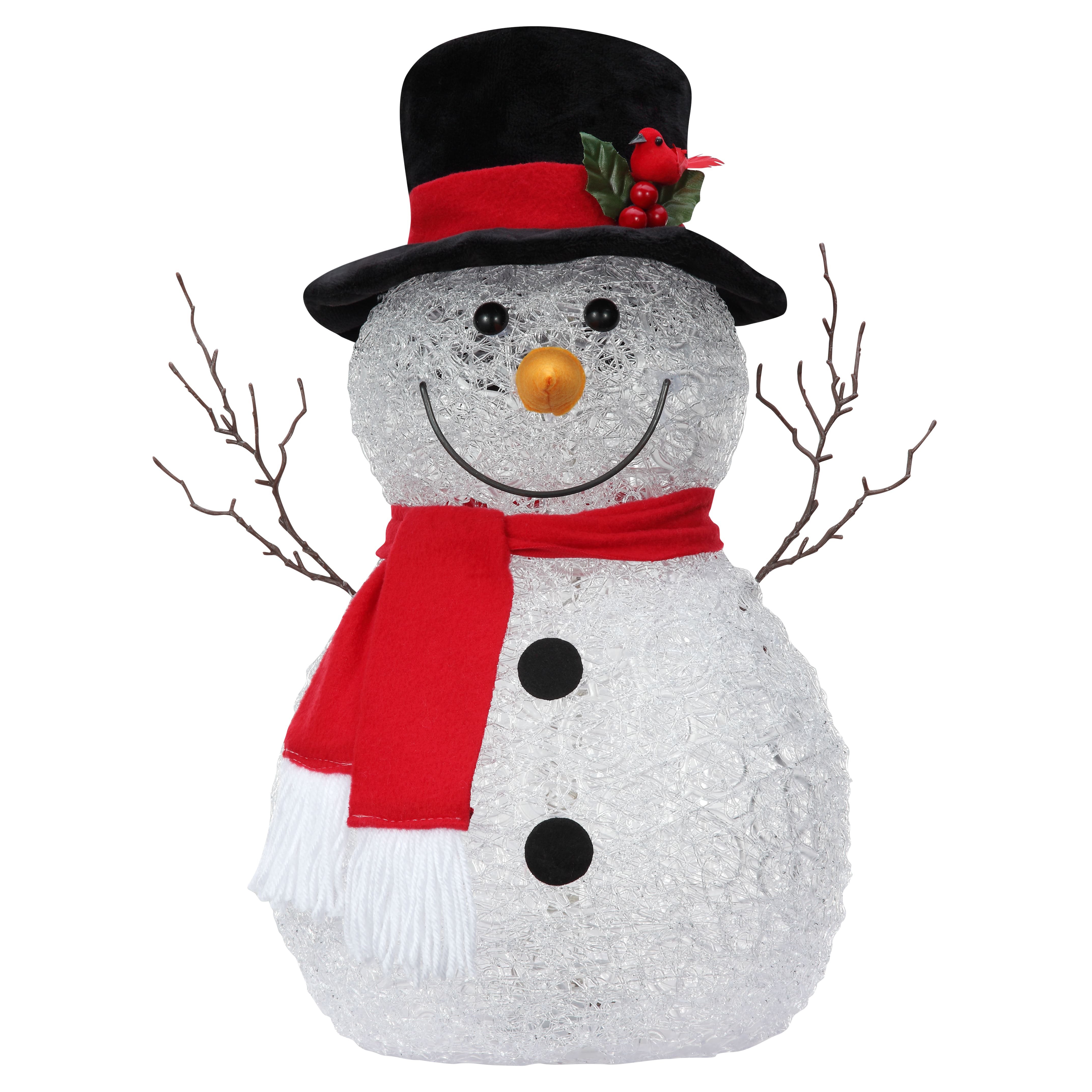 Haute Decor 18&#x22; Happy Snowman Pre-Lit LED Tabletop D&#xE9;cor