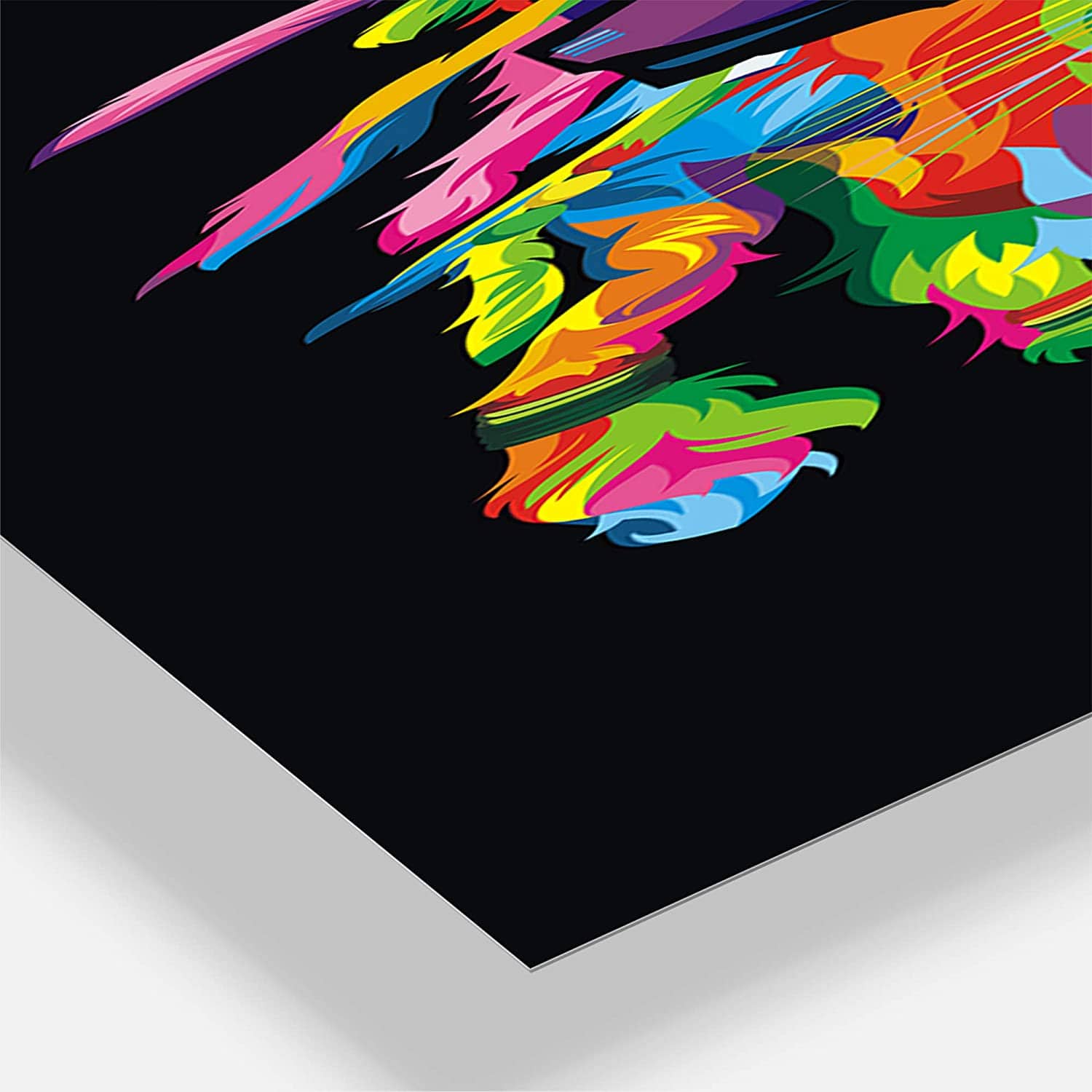 Designart Lion Rasta Oversized Modern 3 Panel Wall Clock