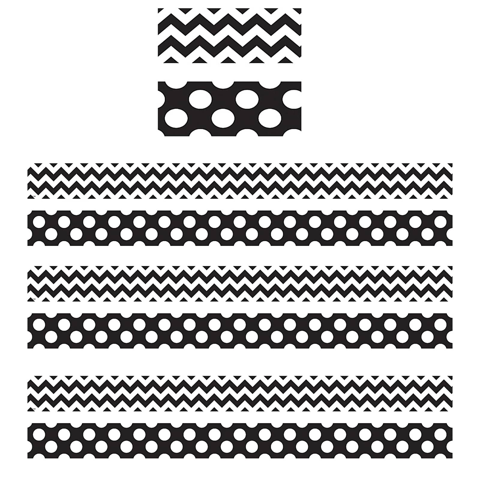 black and white geometric border