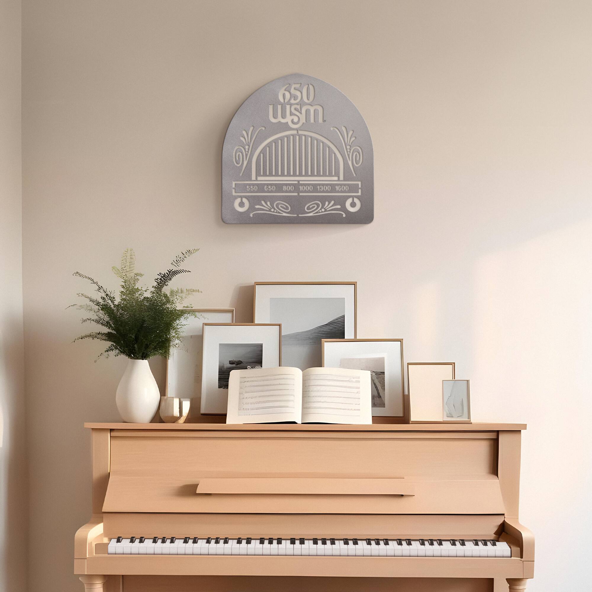 American Art Decor Grand Ole Opry WSM Radio Laser Cut Metal Plaque - 16&#x22; x 16&#x22;