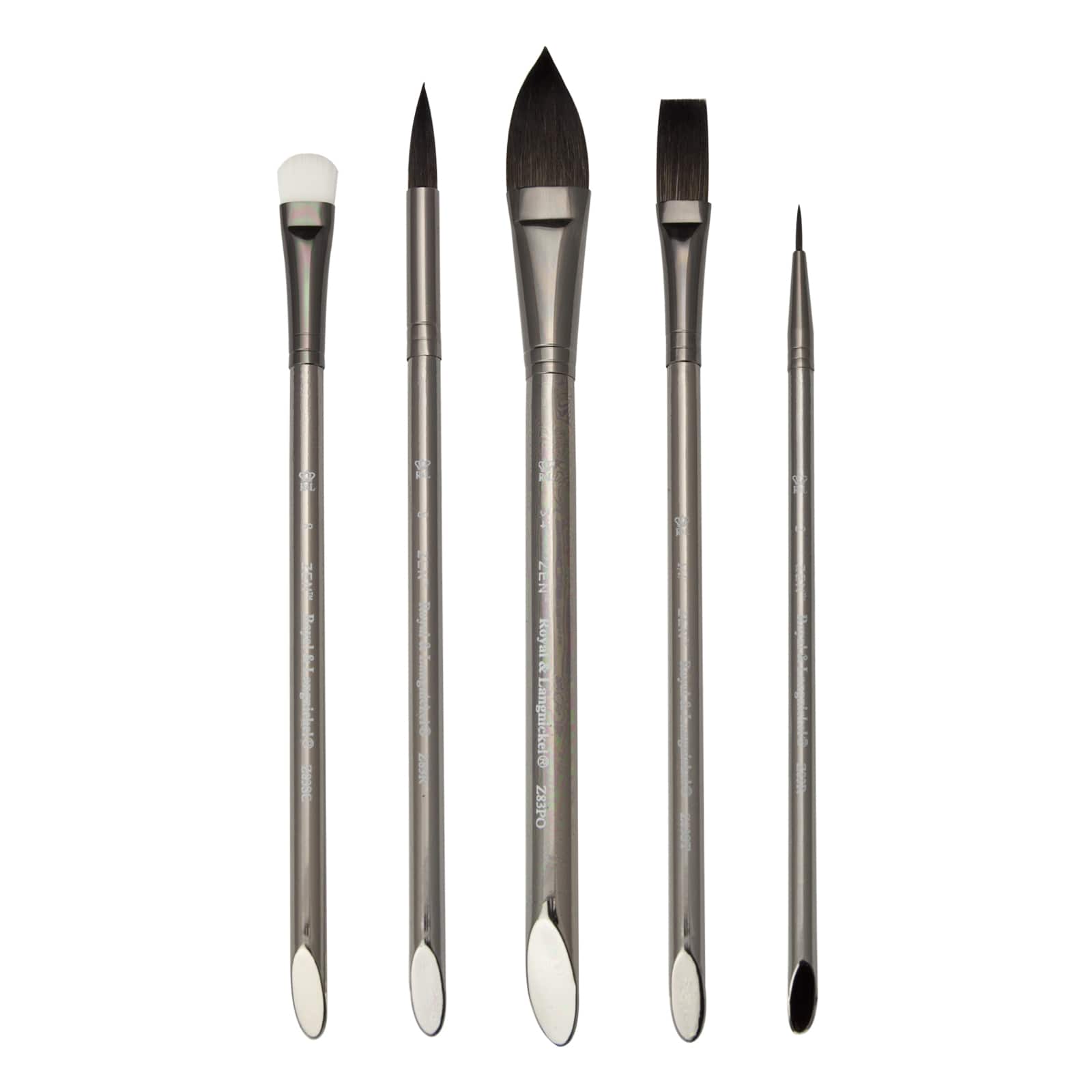 Zen™ Series 83 Watercolor 5 Piece Pointed Oval Brush Set | Michaels