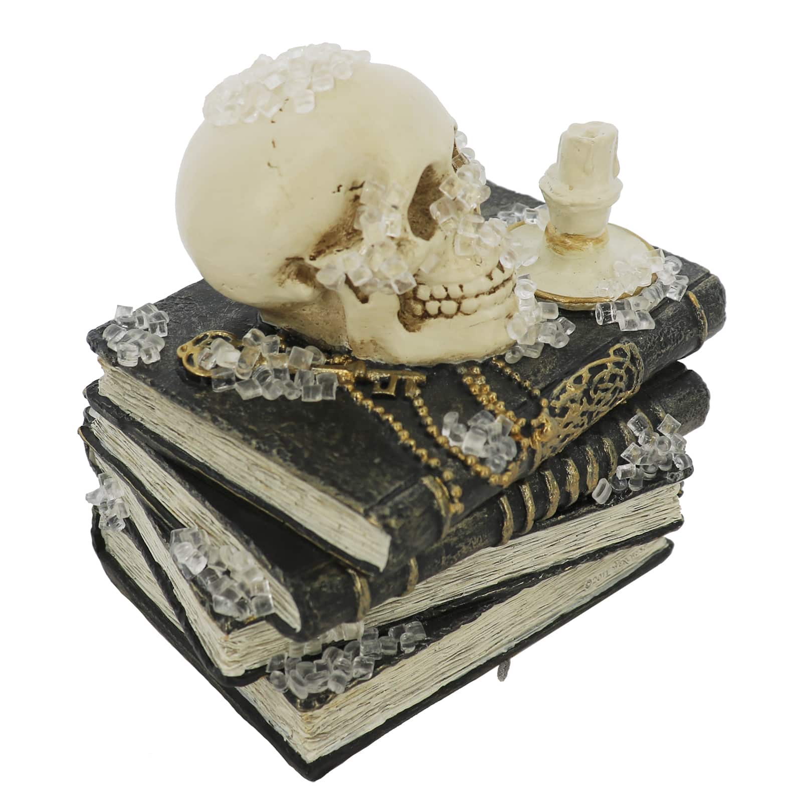 4.5&#x22; Stacked Book Box with Skull by Ashland&#xAE;