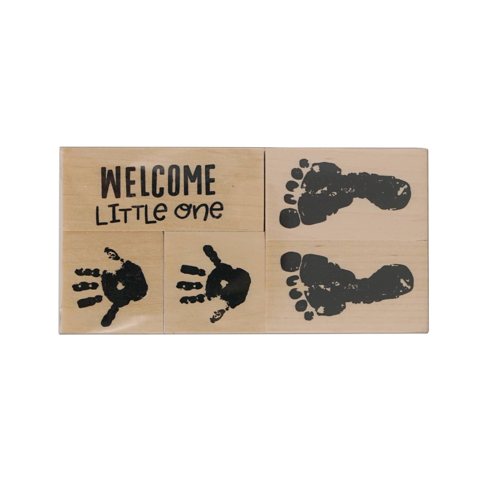 6 Pack: Baby Prints Wood Stamp Set by Recollections&#x2122;