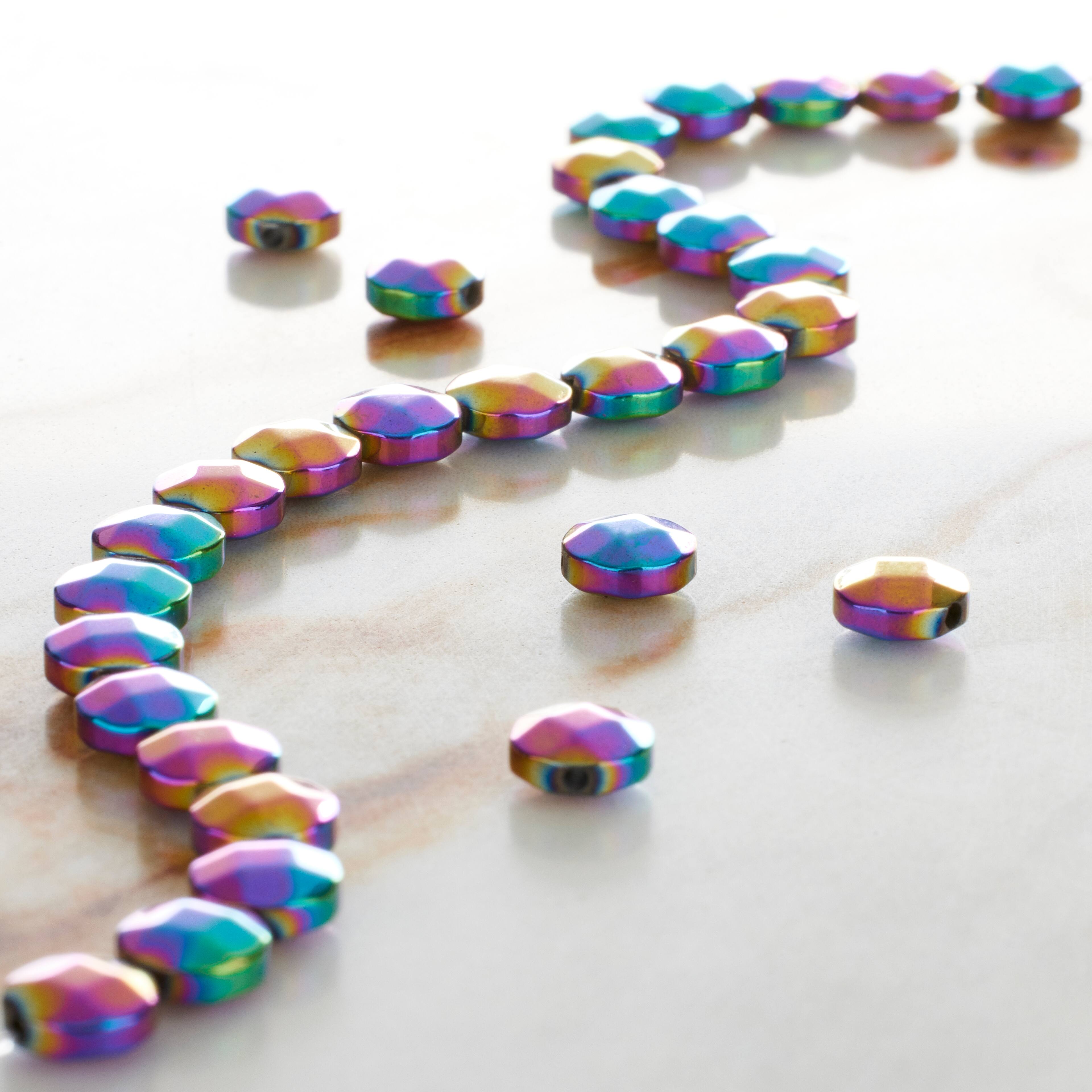 Faceted Hematite Coin Beads, 6mm by Bead Landing&#x2122;