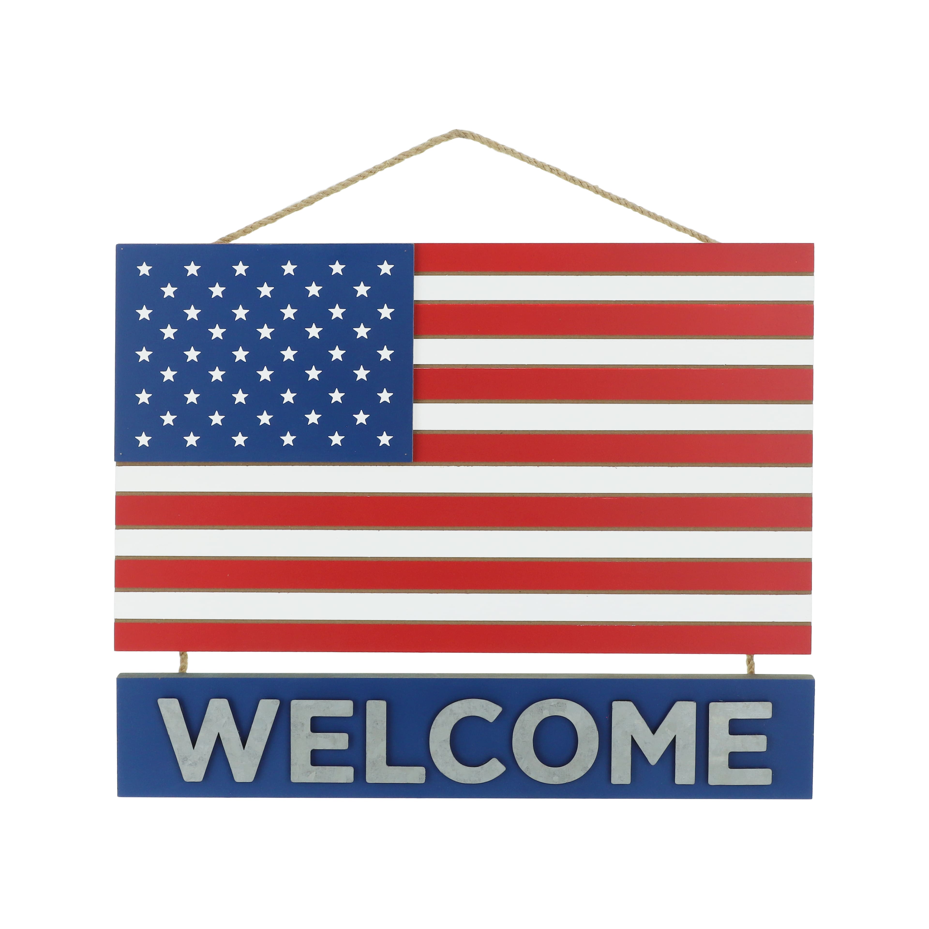 13.25&#x22; Welcome American Flag by Celebrate It&#x2122;