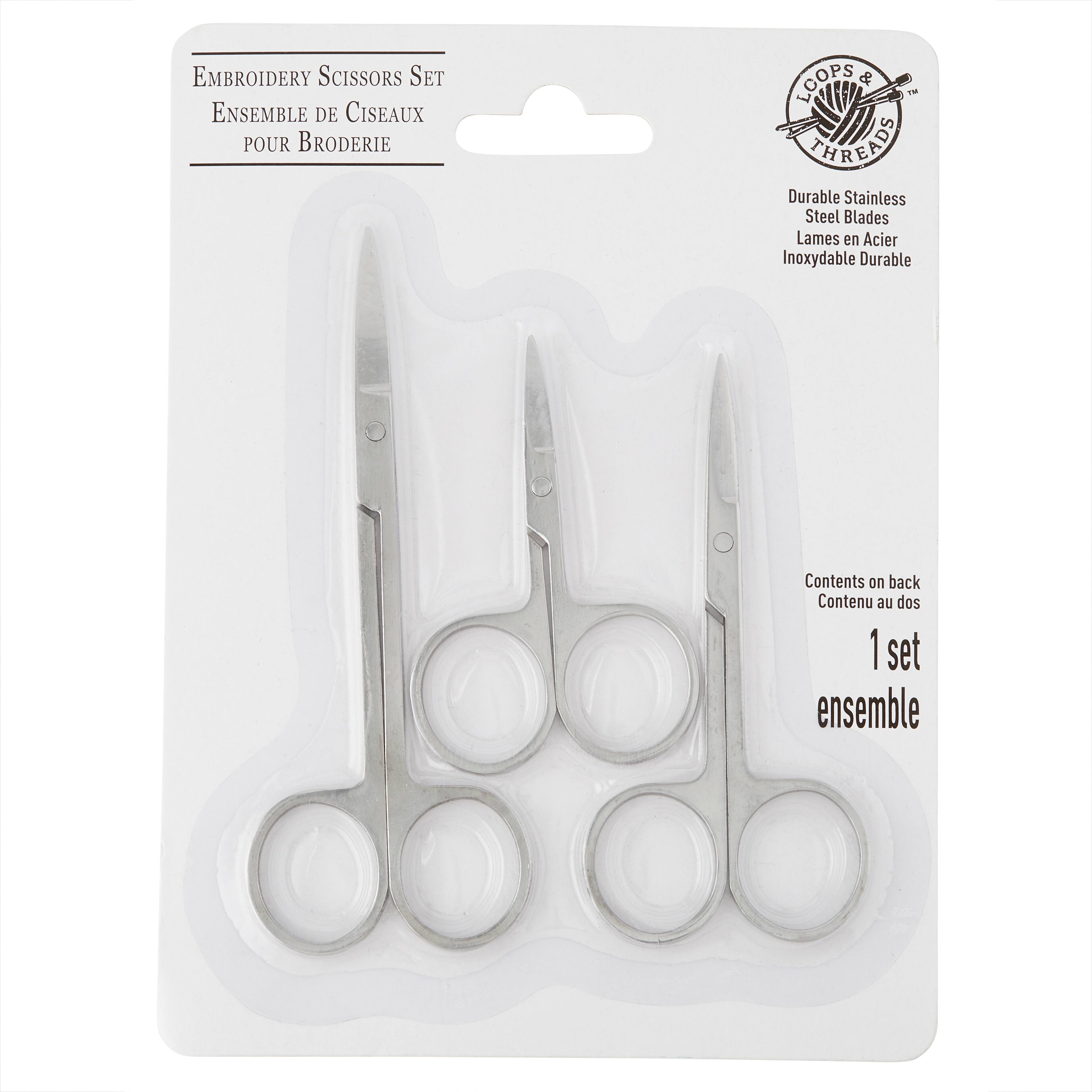 12 Packs: 3 ct. (36 total) Embroidery Scissor Set by Loops &#x26; Threads&#x2122;