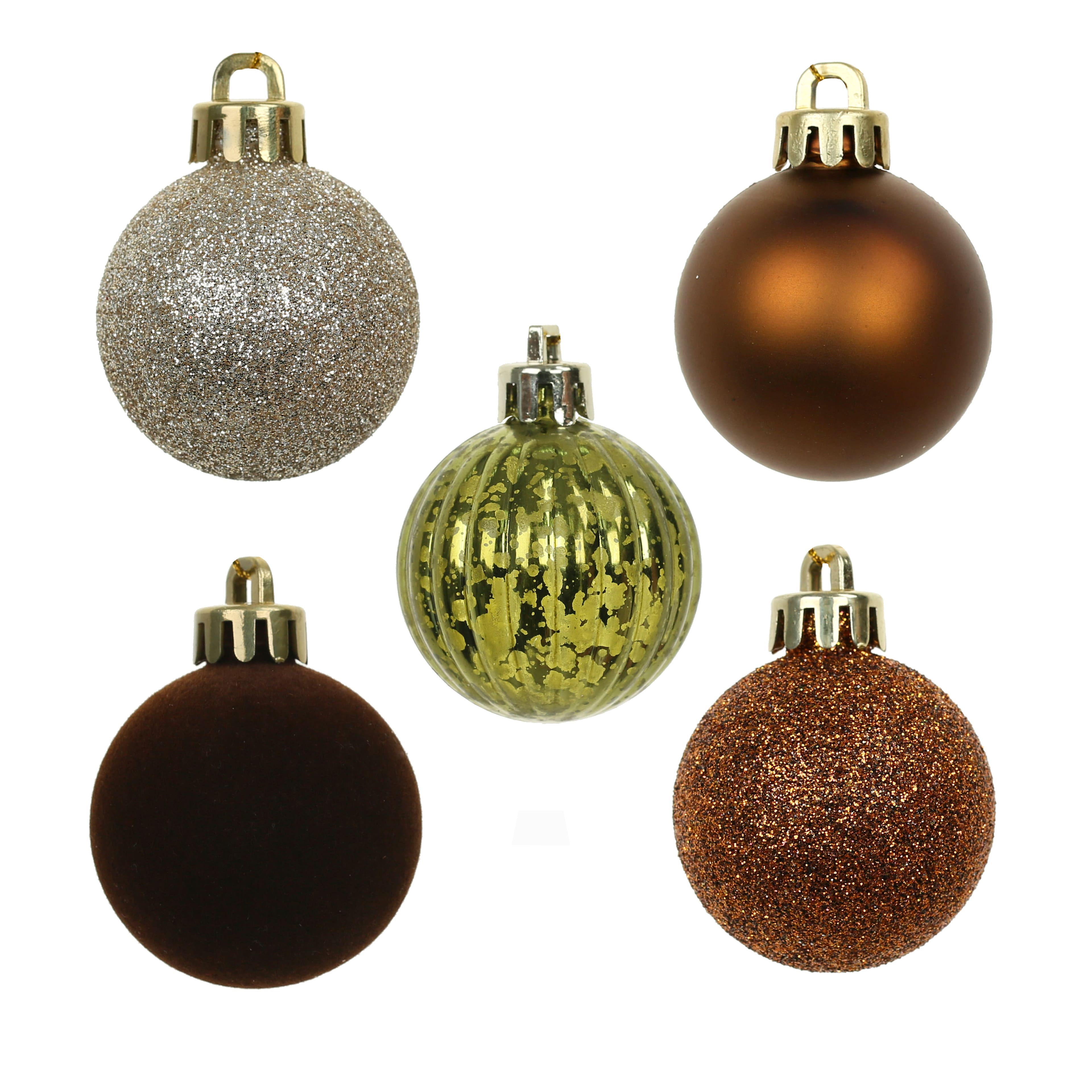 7 Pack 1.5&#x22; Gingerbread Forest Shatterproof Ball Ornaments by Ashland&#xAE;