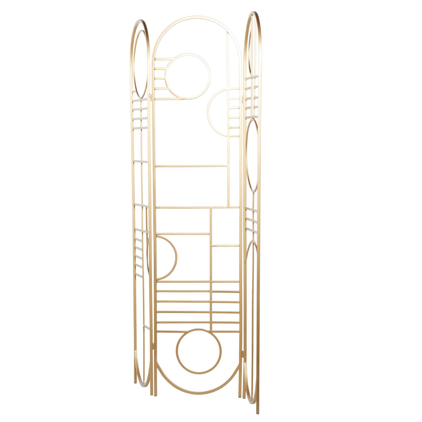 Gold Metal Modern Room Divider Screen 69" x 50" x 1"