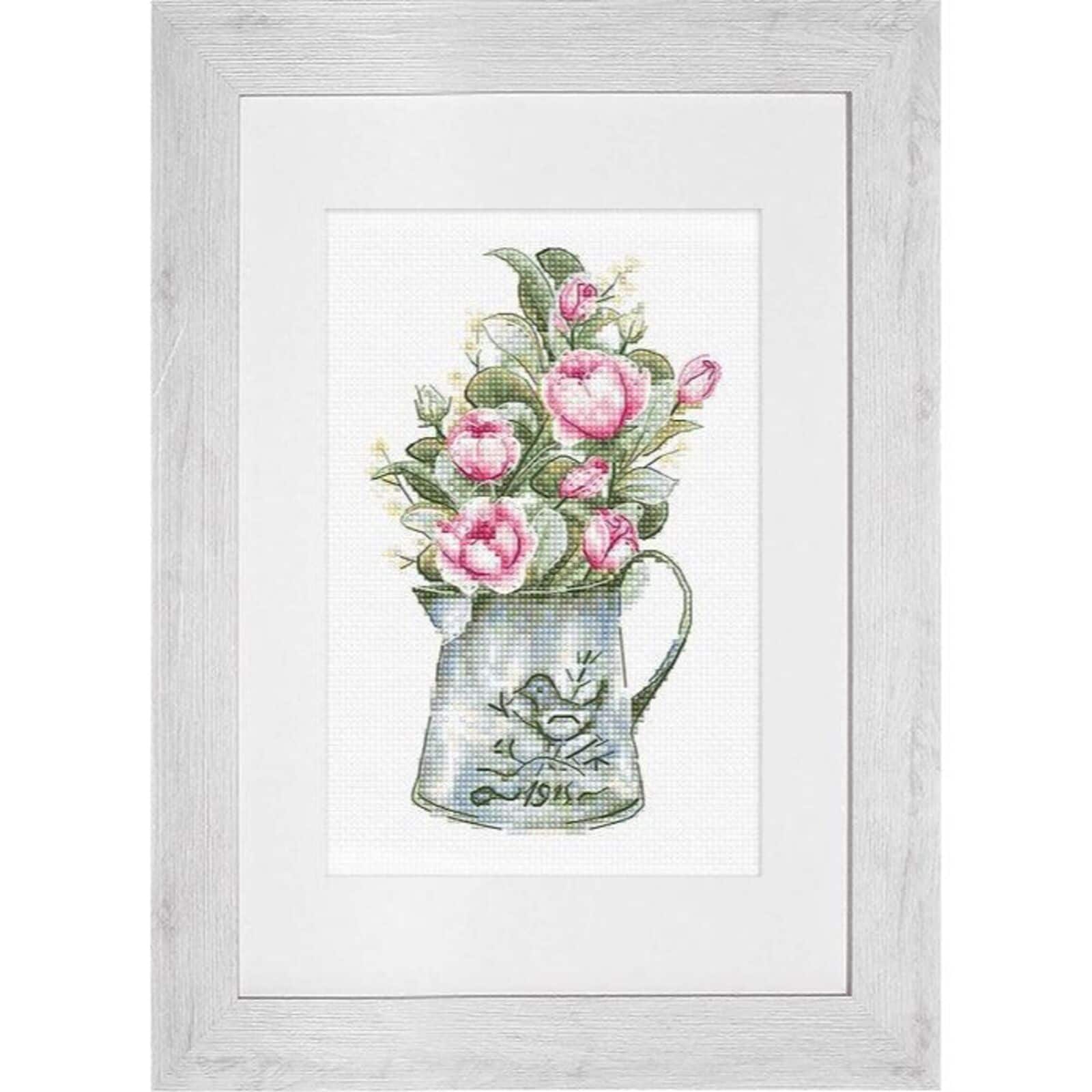 Luca-s Bouquet With Roses Counted Cross Stitch Kit