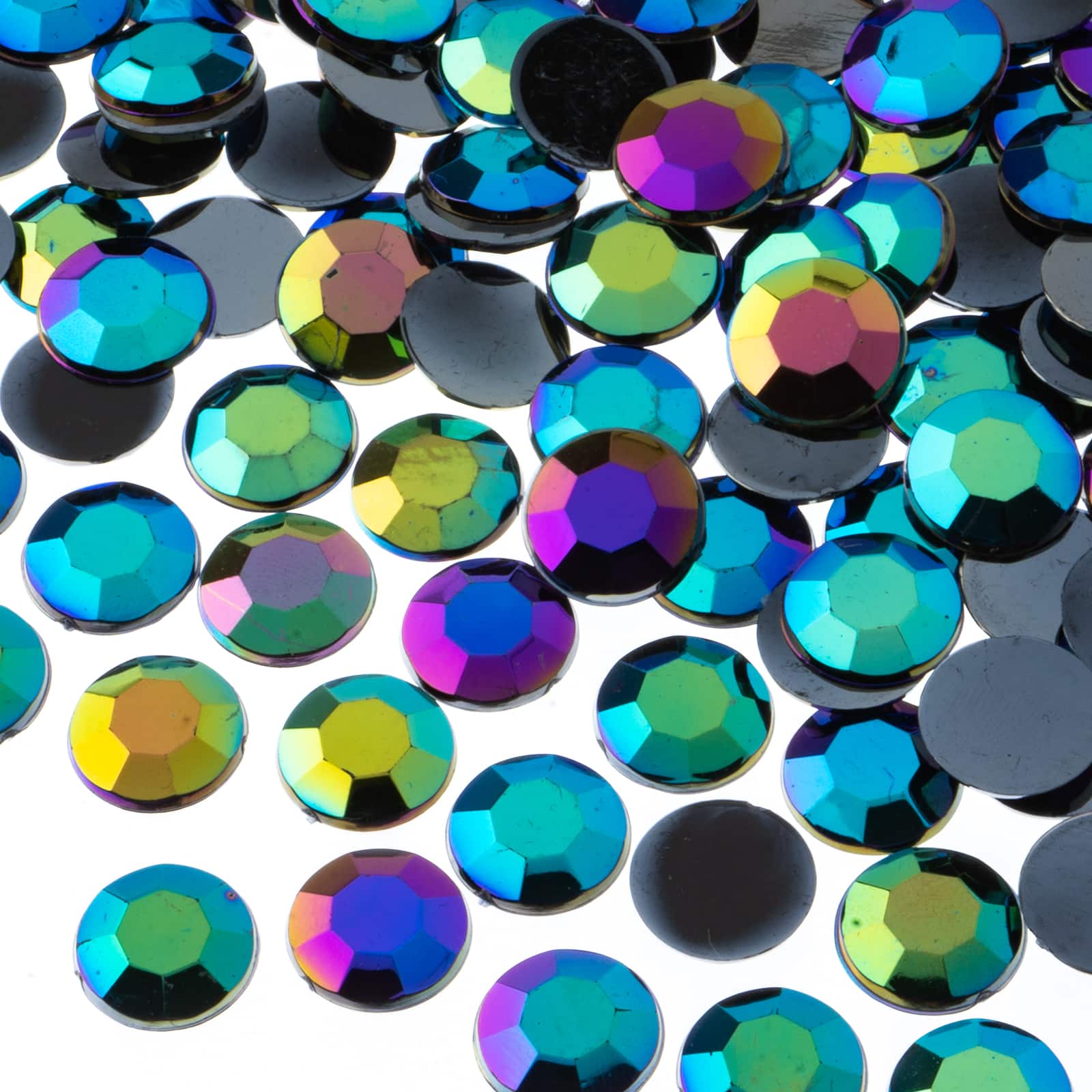 John Bead 12mm Acrylic Round Flat Back Rhinestones, 400ct.