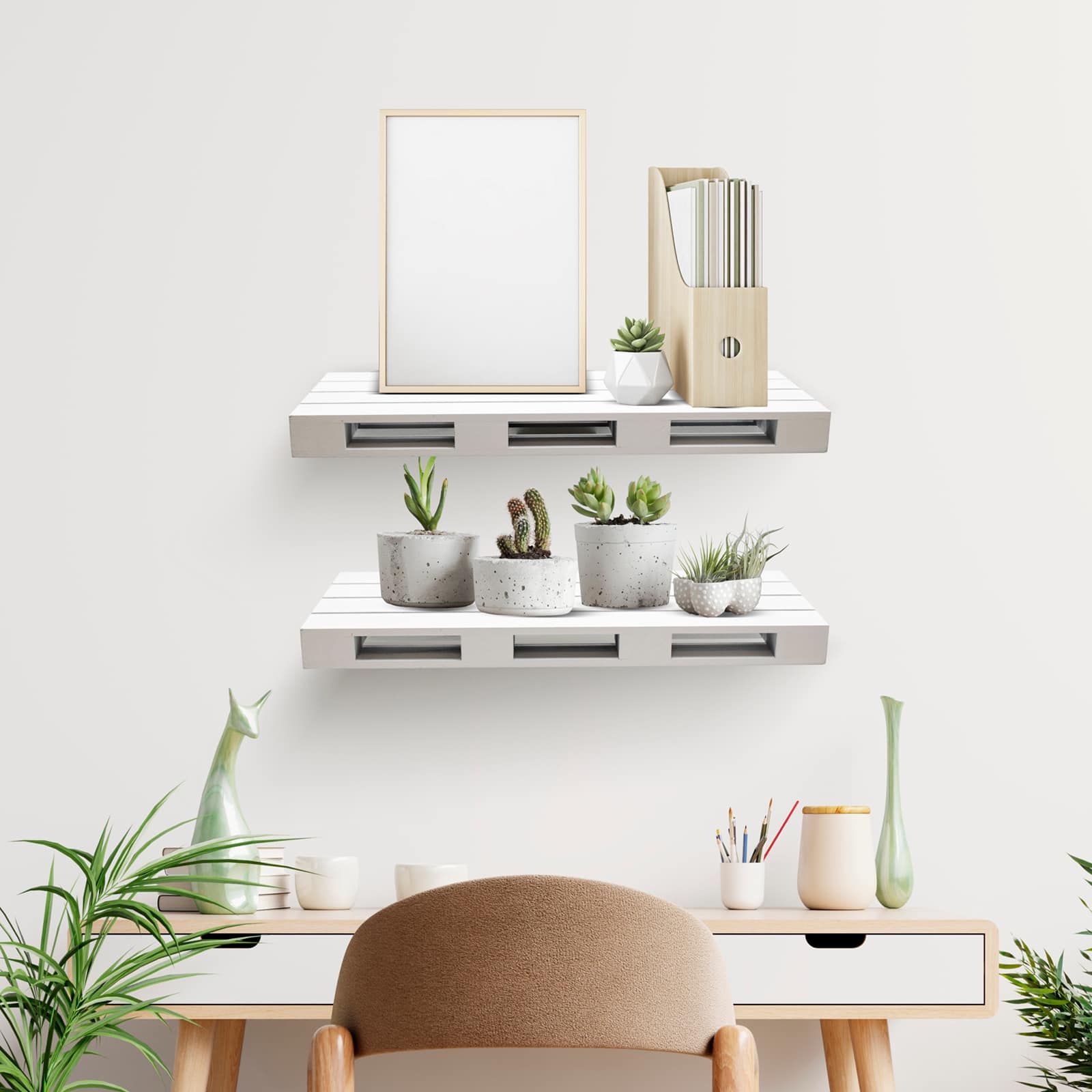 Sorbus 17" White Home Décor Floating Shelves, 2ct.