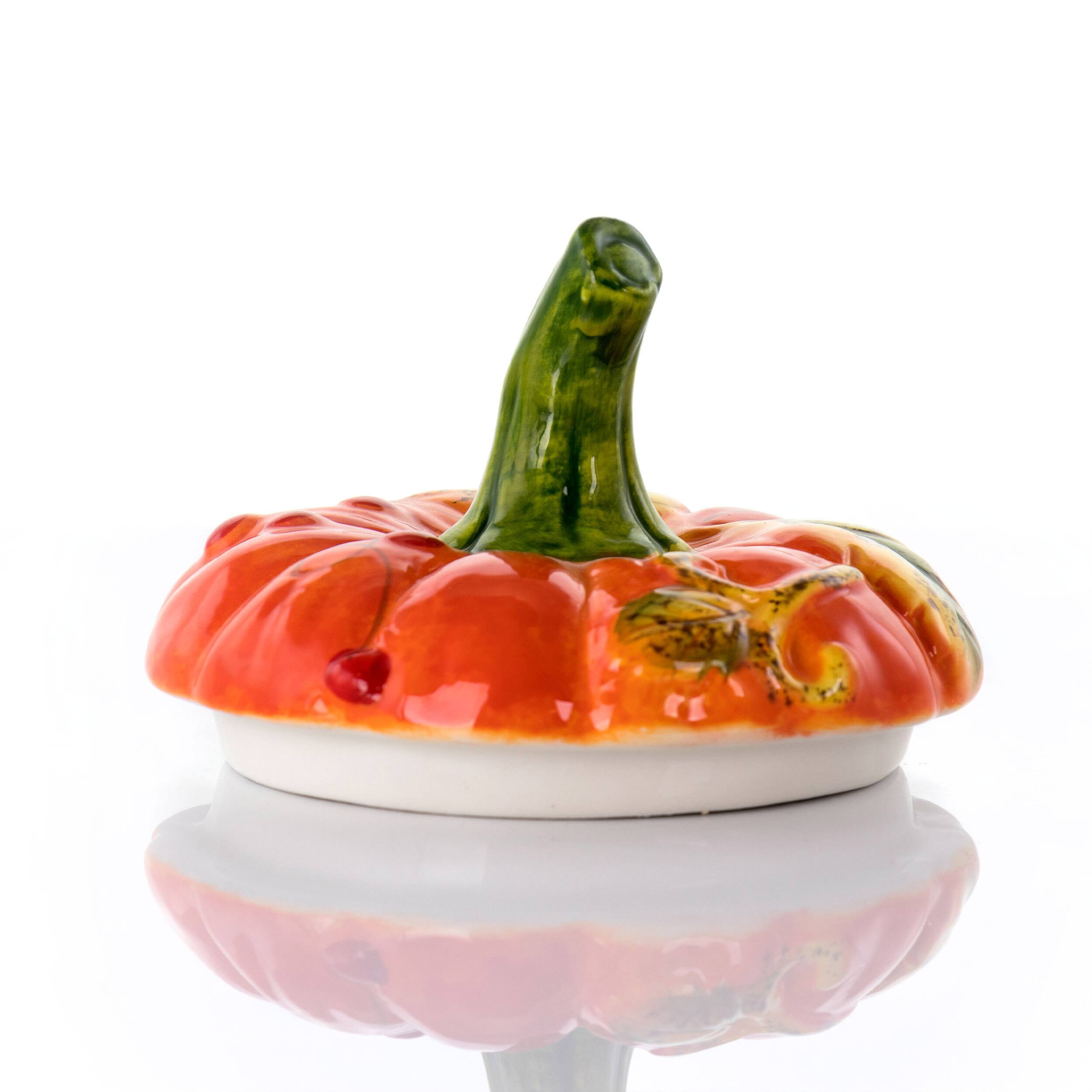 Gibson Home® Orange Stoneware Pumpkin Cookie Jar with Lid