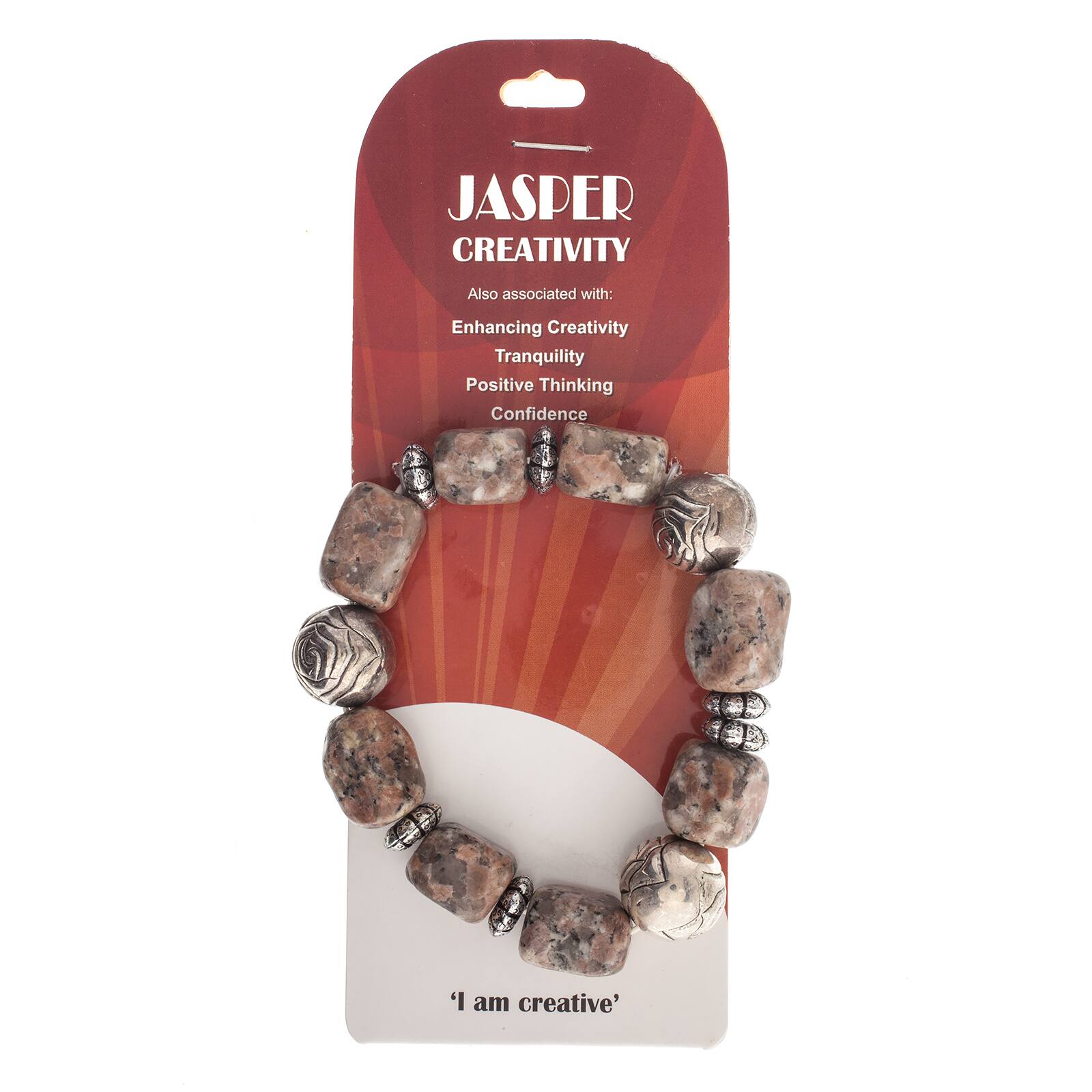 John Bead Jasper No.83 Natural Stone Stretch Bracelet