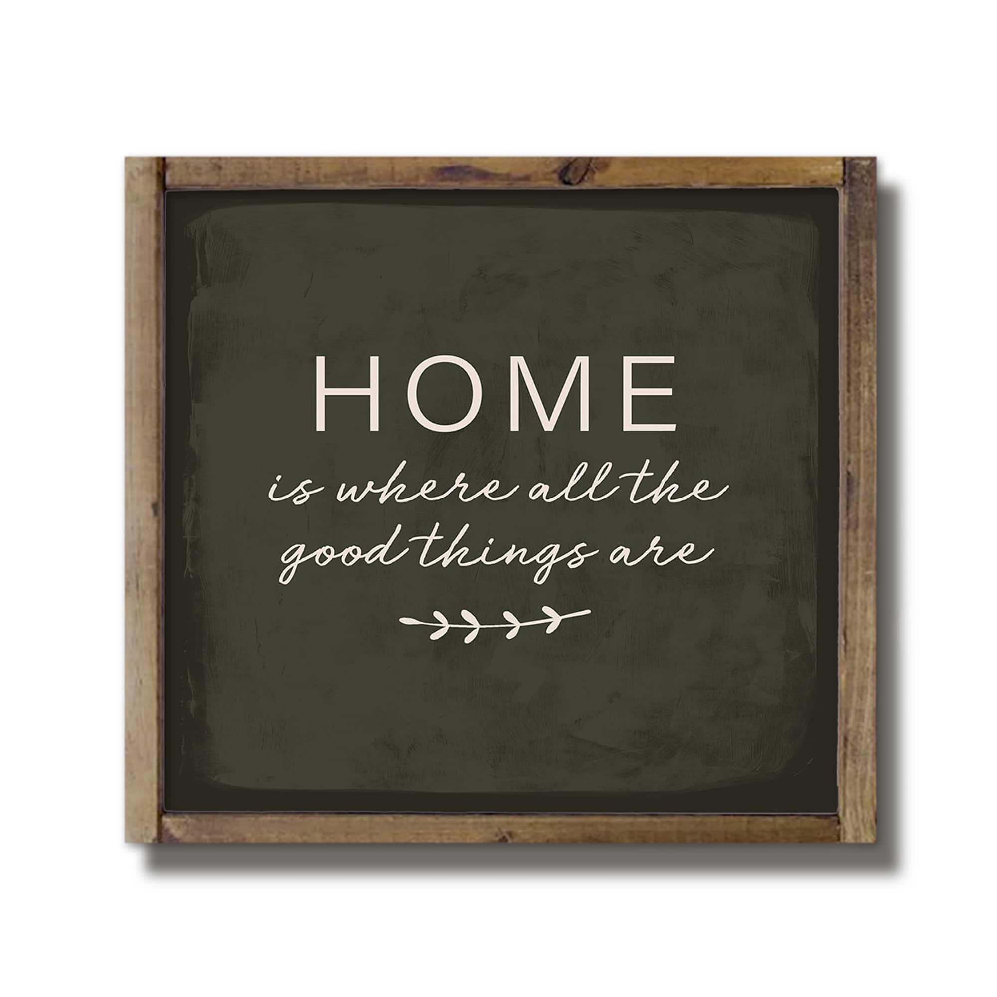 Home is Where All the Good Things Are Framed Wood Plaque