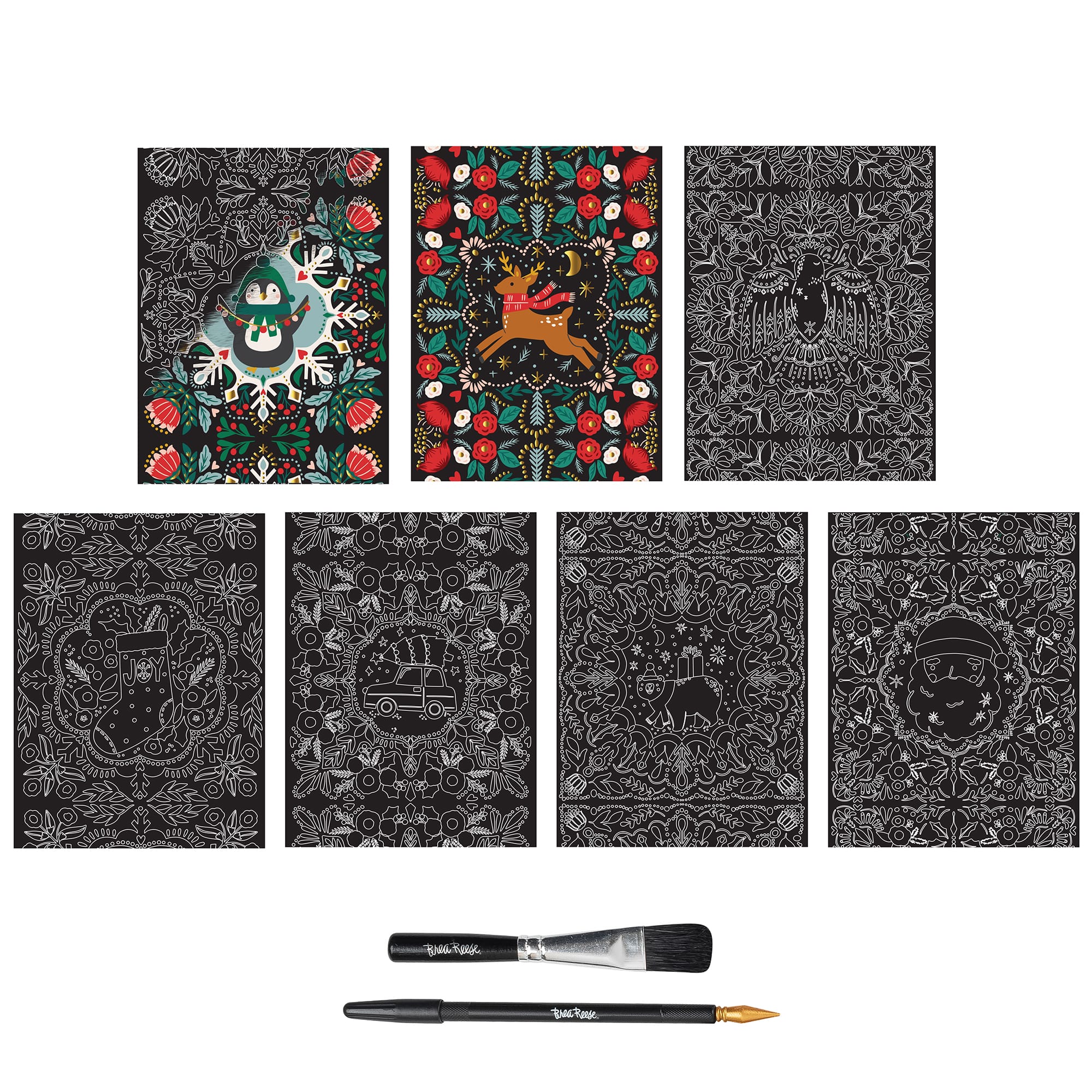 Brea Reese&#x2122; 6&#x22; x 8&#x22; Motifs Scratch Art Paper Pad