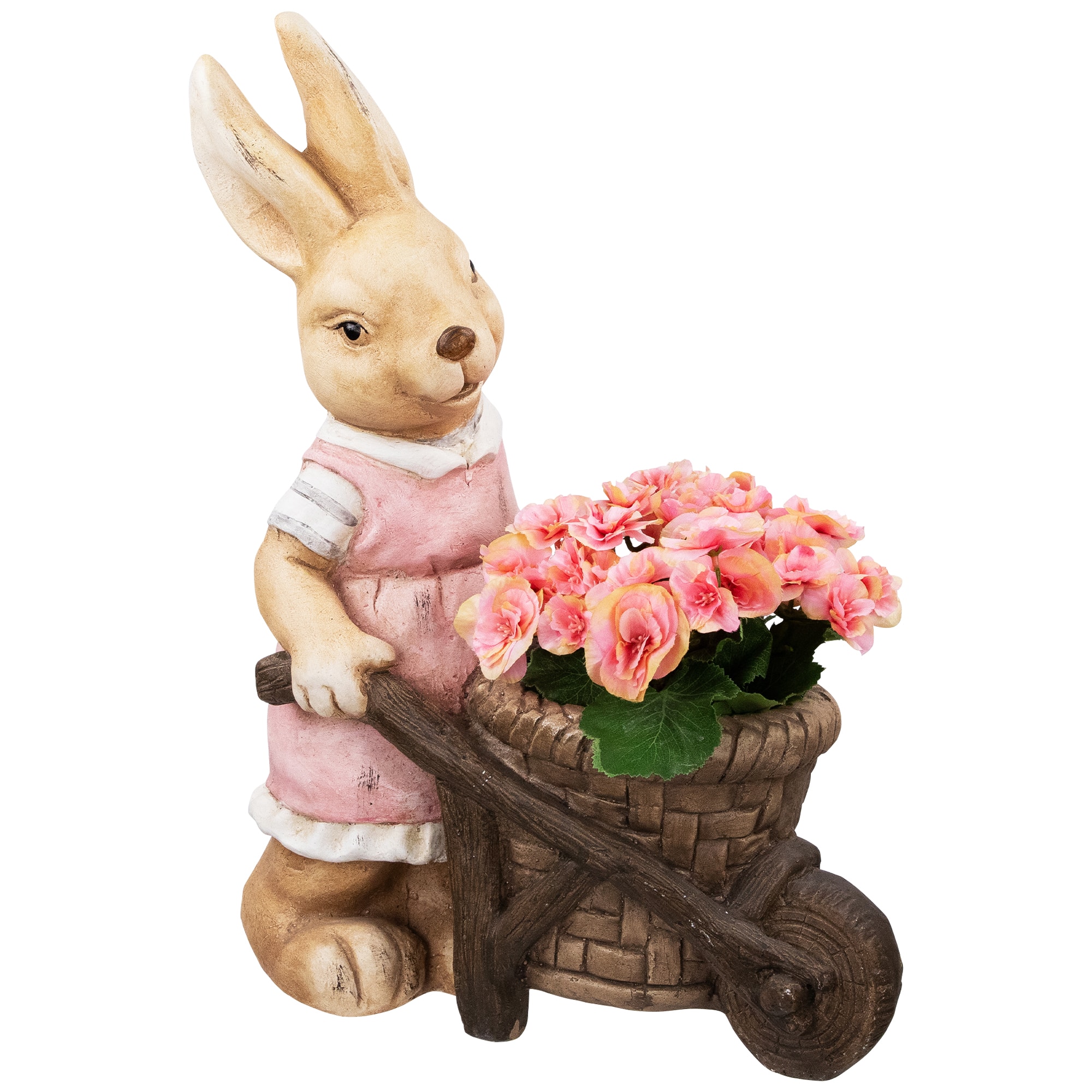 18.75&#x22; Girl Rabbit Outdoor Easter Garden Planter