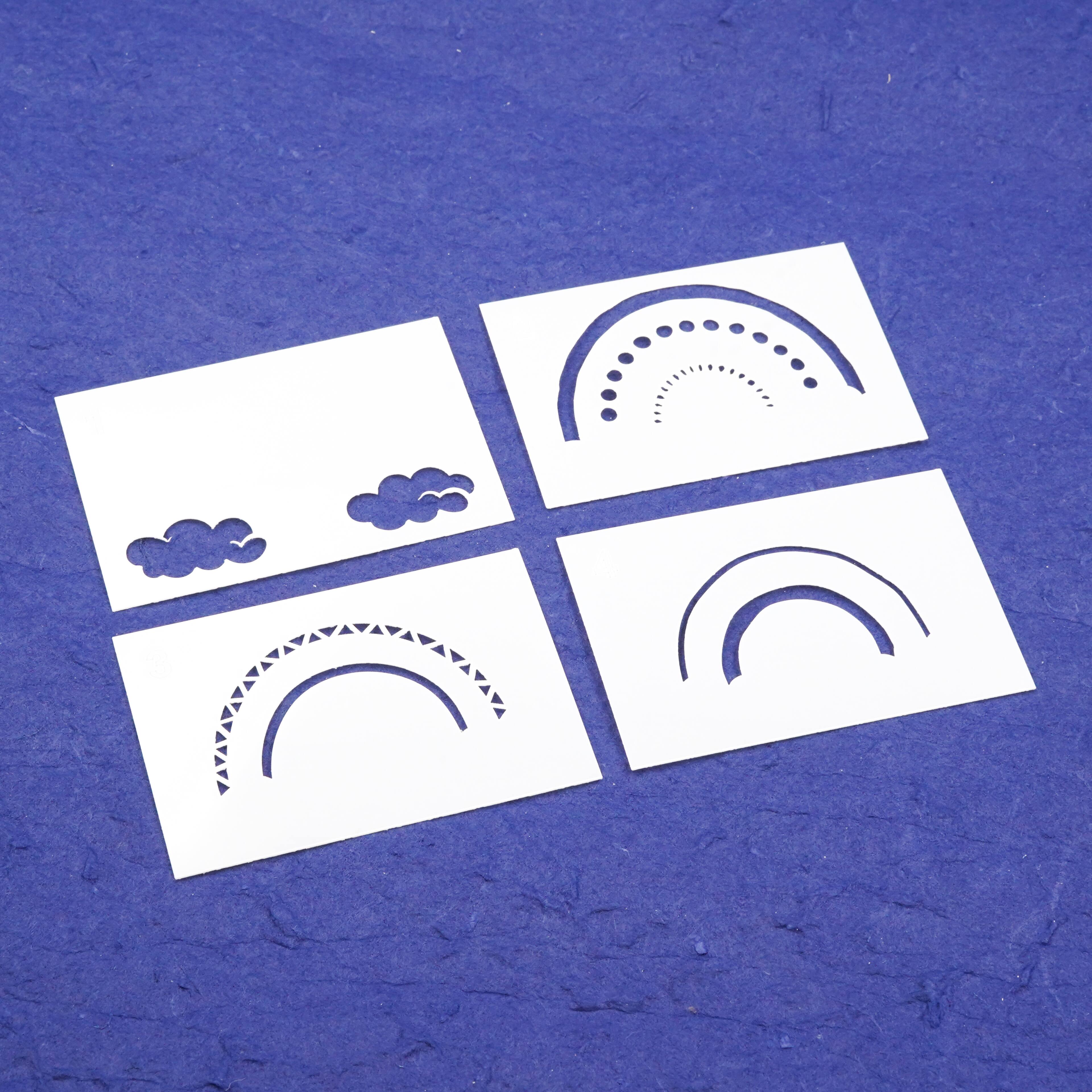 Rainbow Layering Stencils by Recollections™