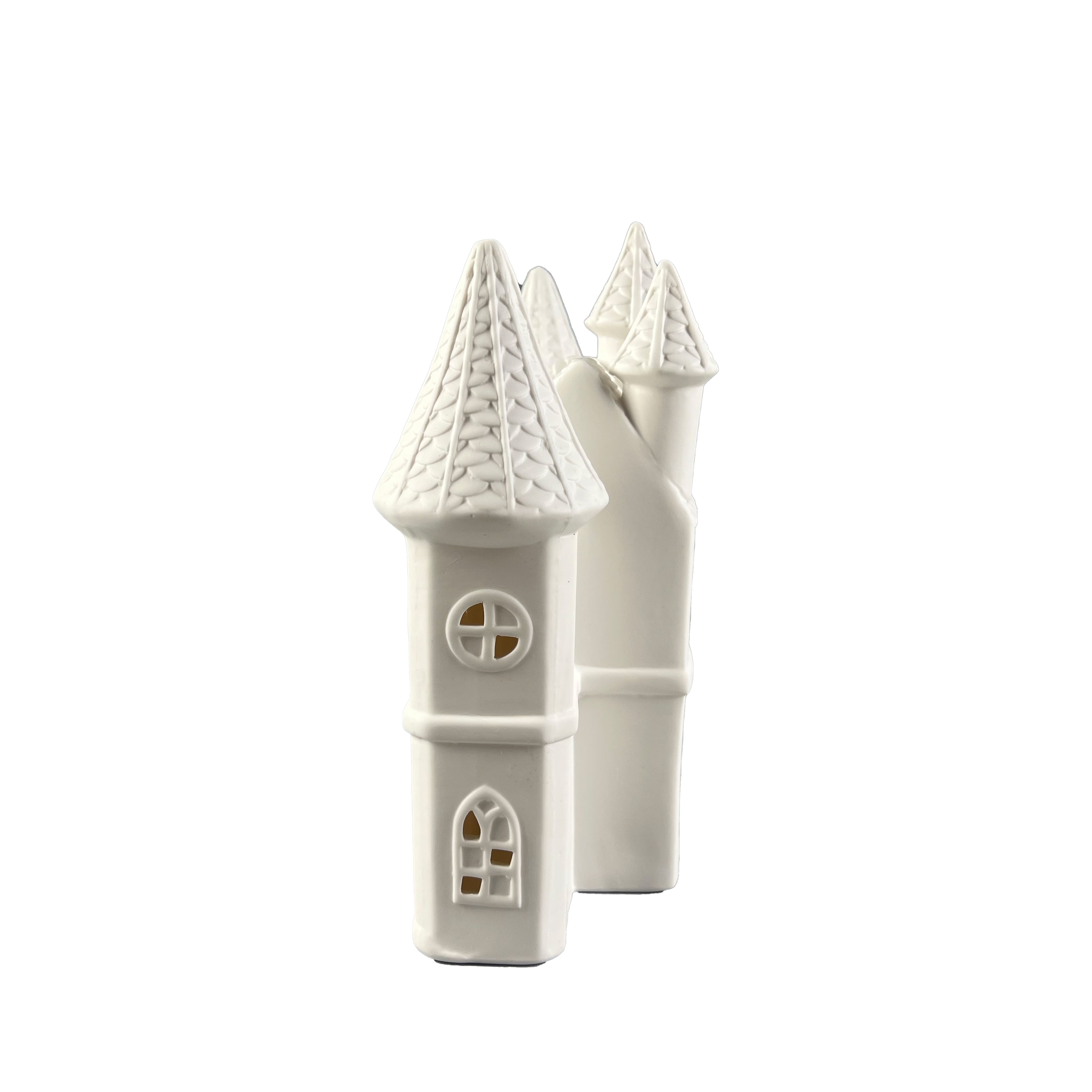 8.25&#x22; LED DIY Ceramic Christmas Castle D&#xE9;cor by Make Market&#xAE;