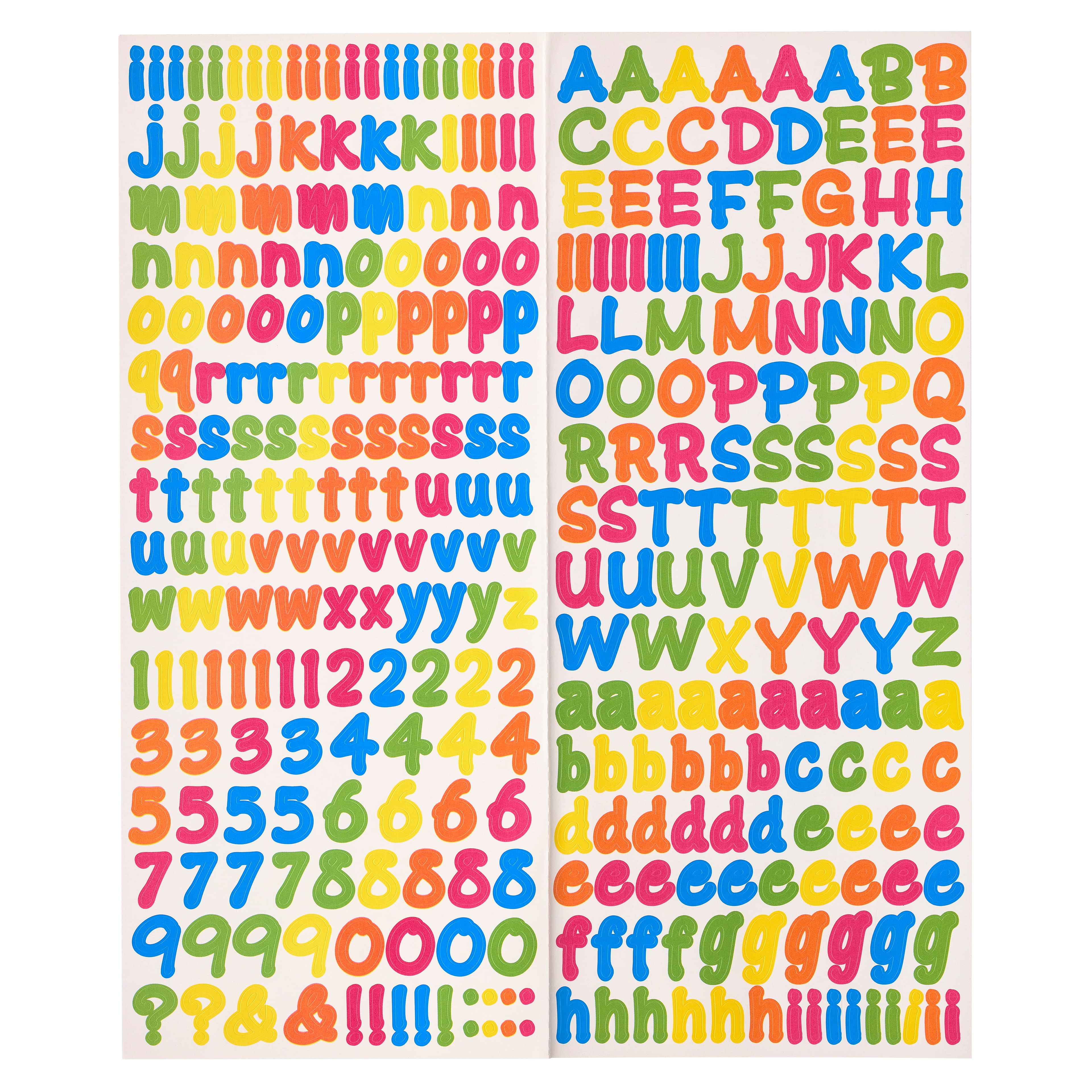 12 Pack: 8 ct. (96 total) Neon Alphabet Stickers by Recollections