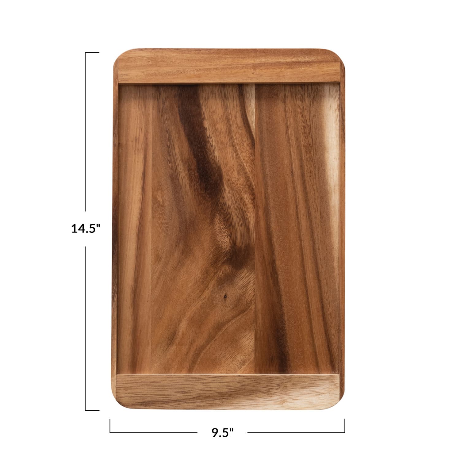 14.5&#x22; Wide Natural Suar Wood Serving Platter &#x26; Tray