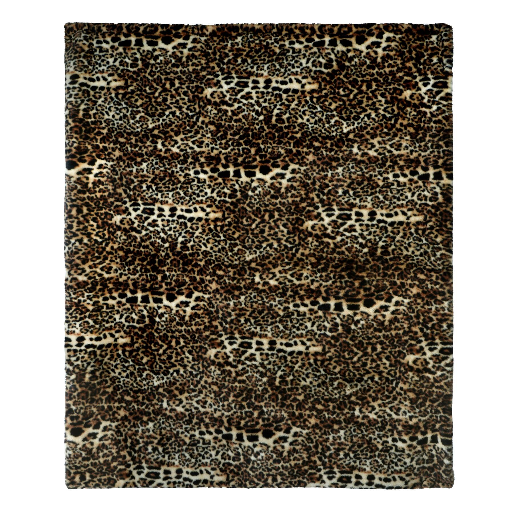 60" Brown Leopard Print Throw Blanket by Ashland®