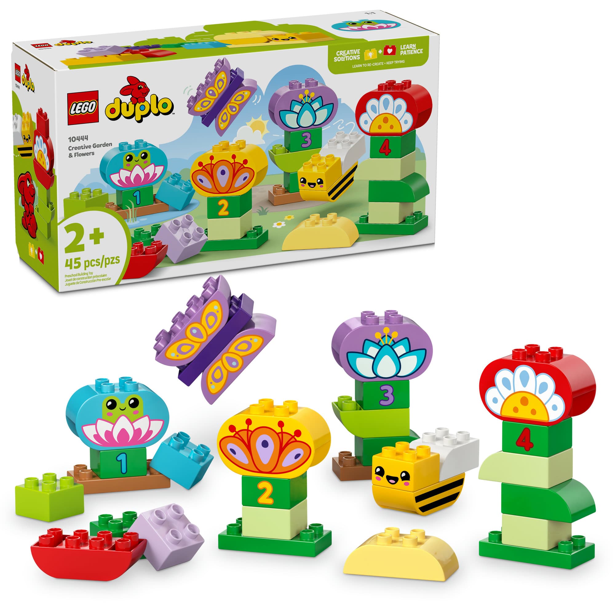 LEGO® DUPLO® Town Creative Garden & Flowers Color-Sorting Stacking Toy 10444