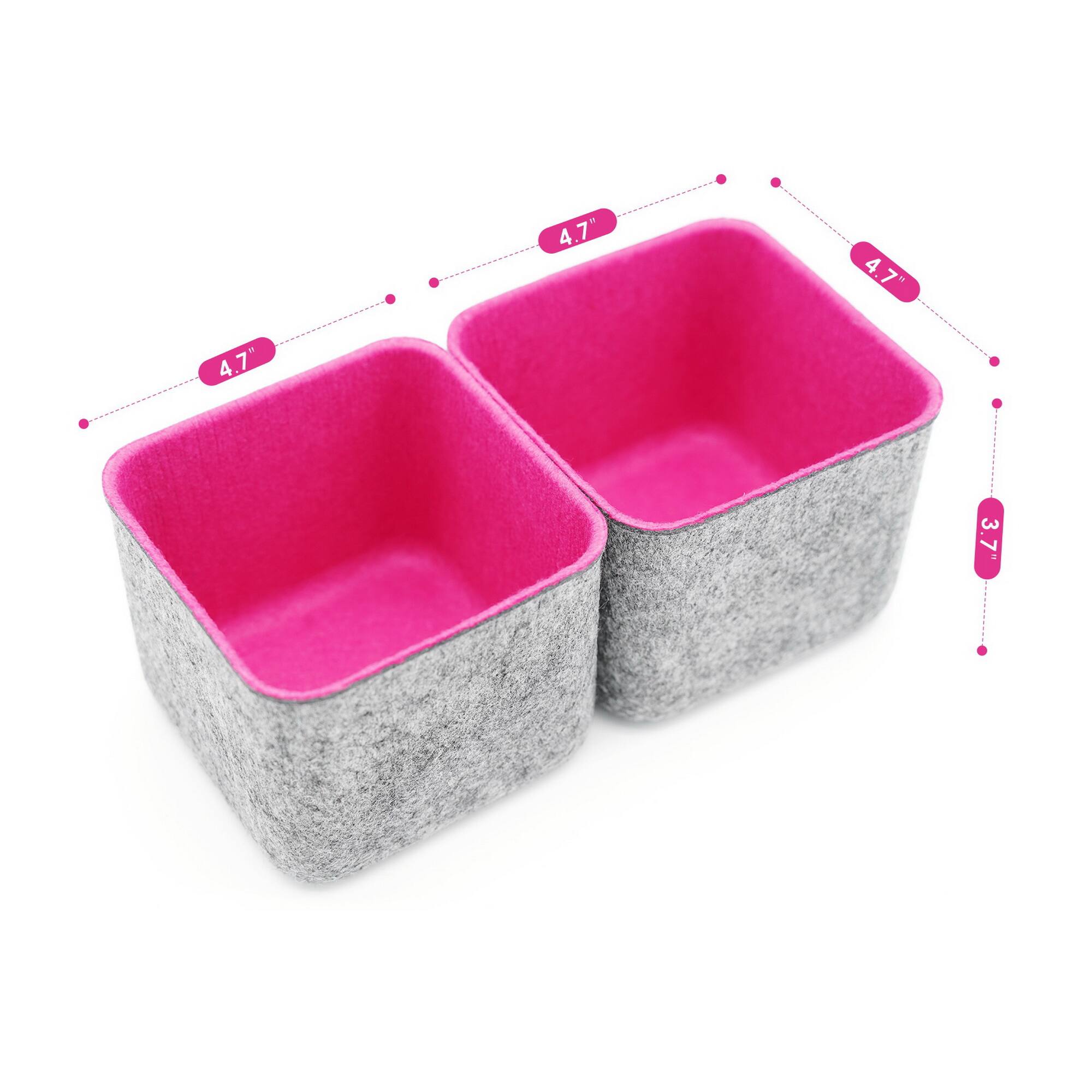 Welaxy Felt 2 Piece Storage Cubes