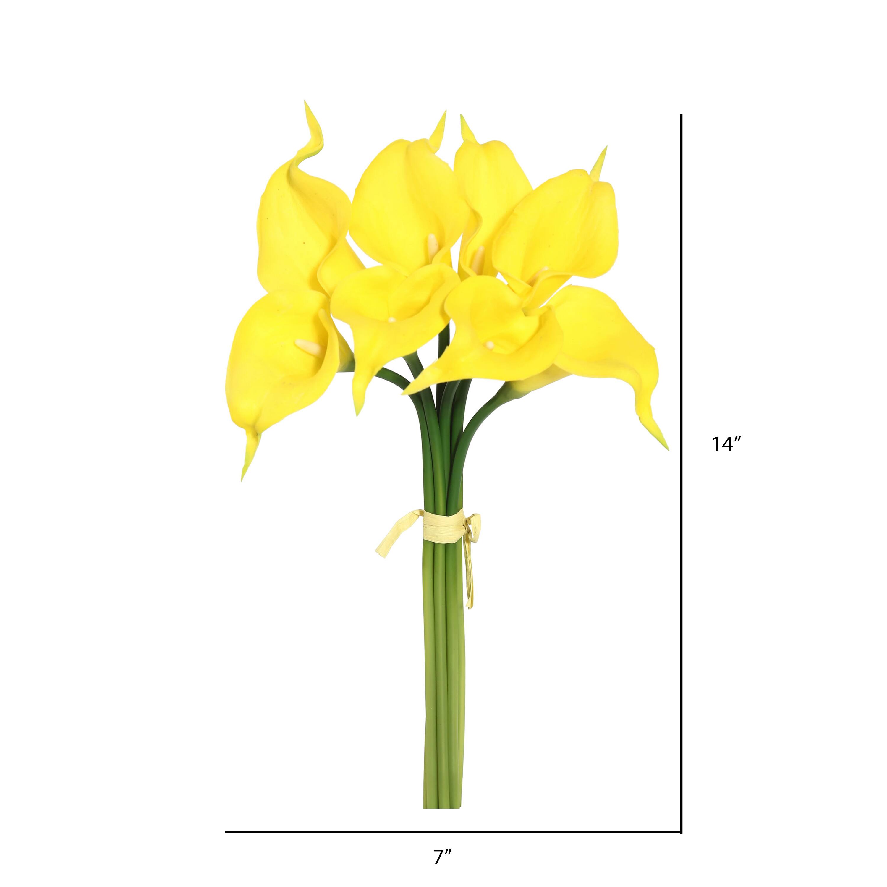 Yellow Calla Lily Artificial Bundle