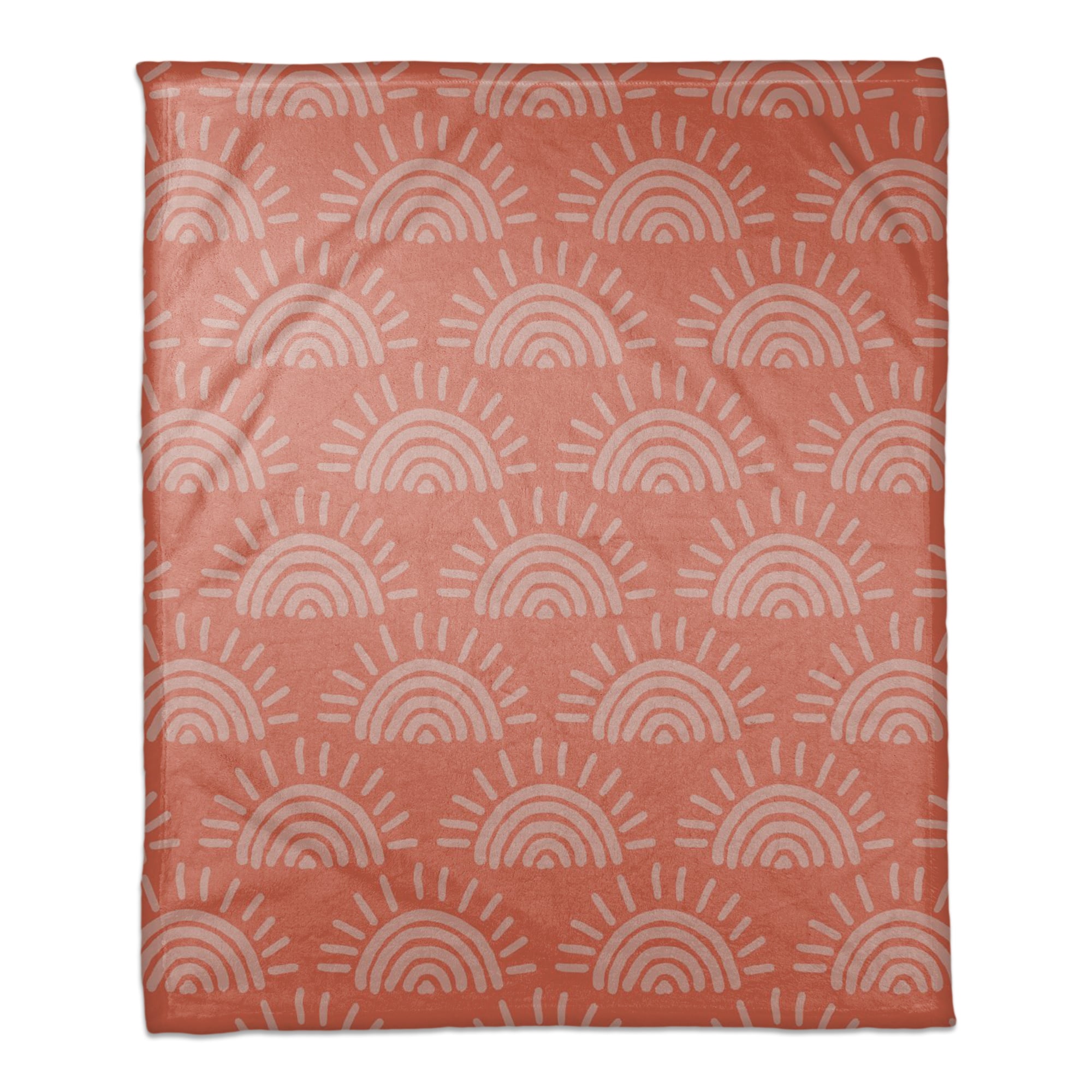 Sun Pattern Coral Fleece Blanket