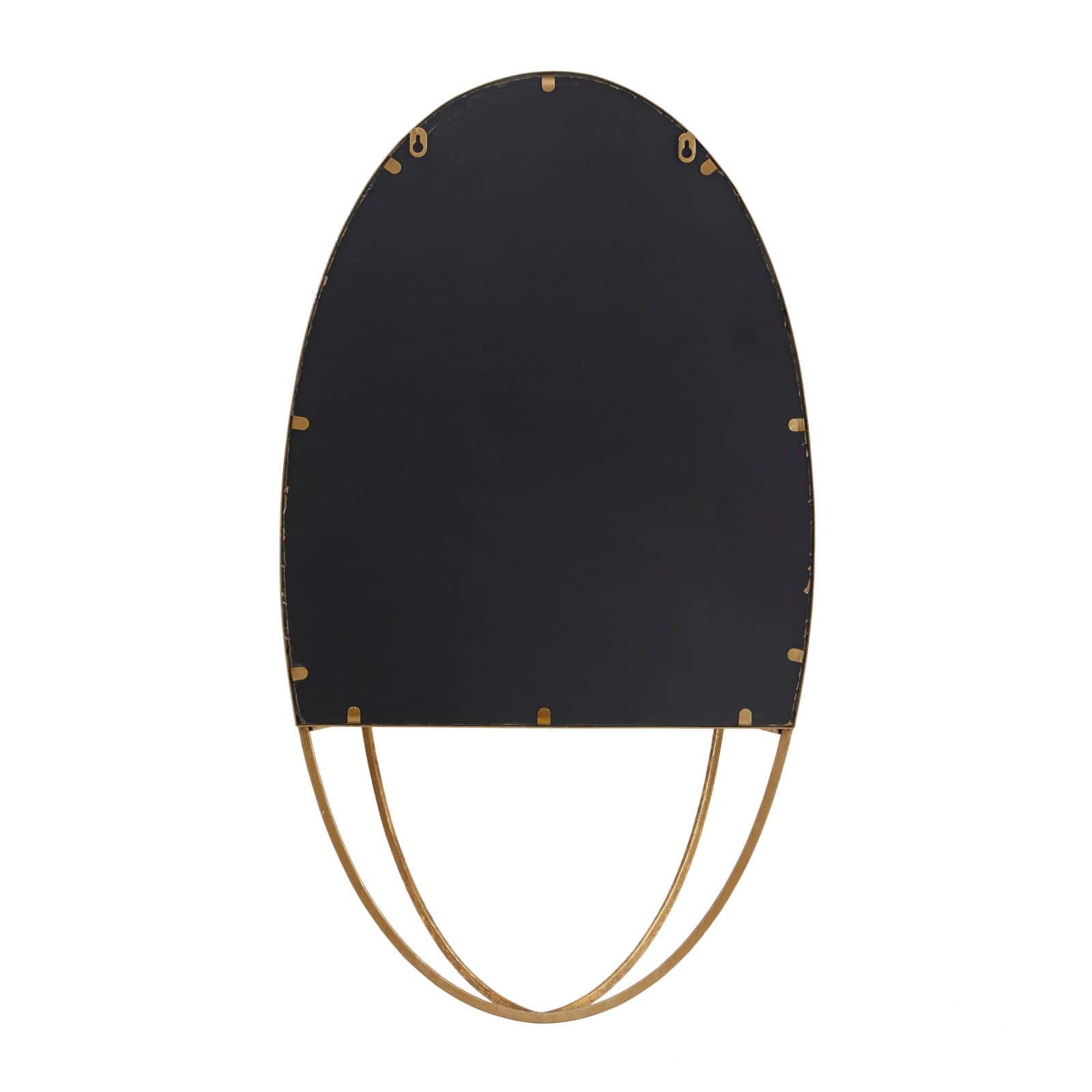 Gold Metal Glam Wall Mirror 35&#x22; x 20&#x22; x 7&#x22;